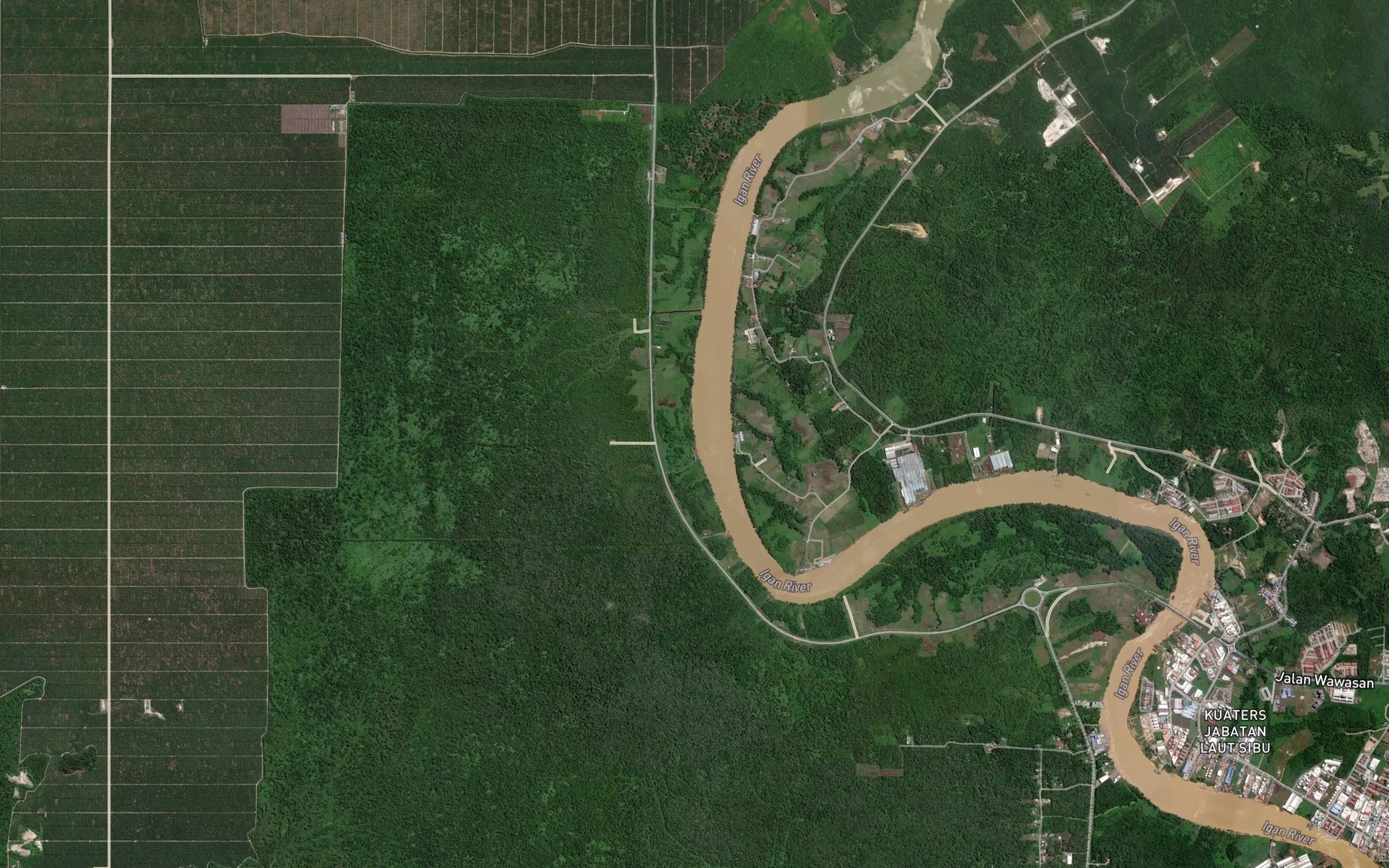 Satellite map of the Sungai Tamong