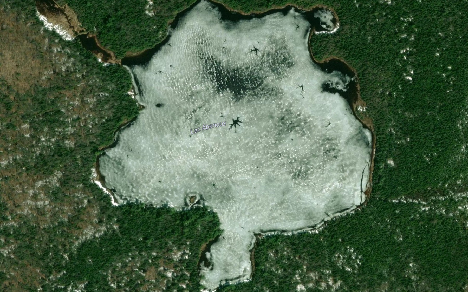 Satellite map of the Lac Abenoux