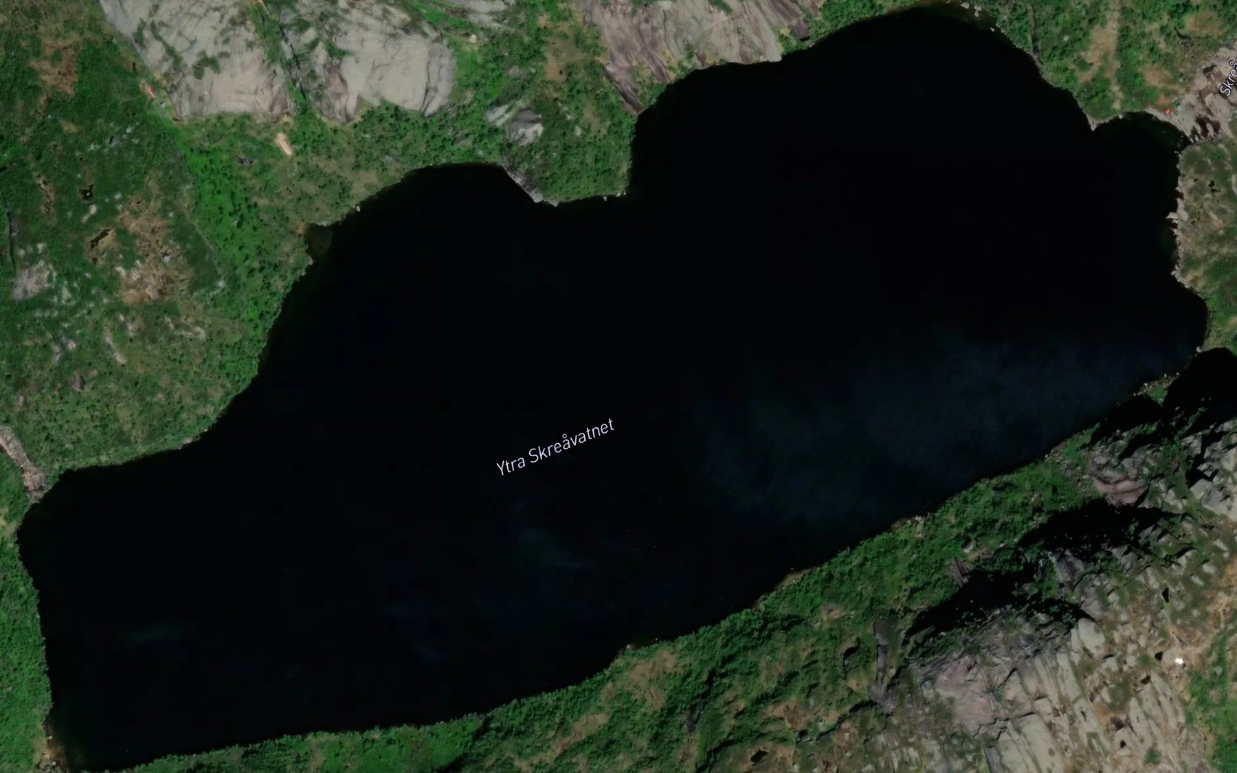 Satellite map of the Ytre Skredavatn