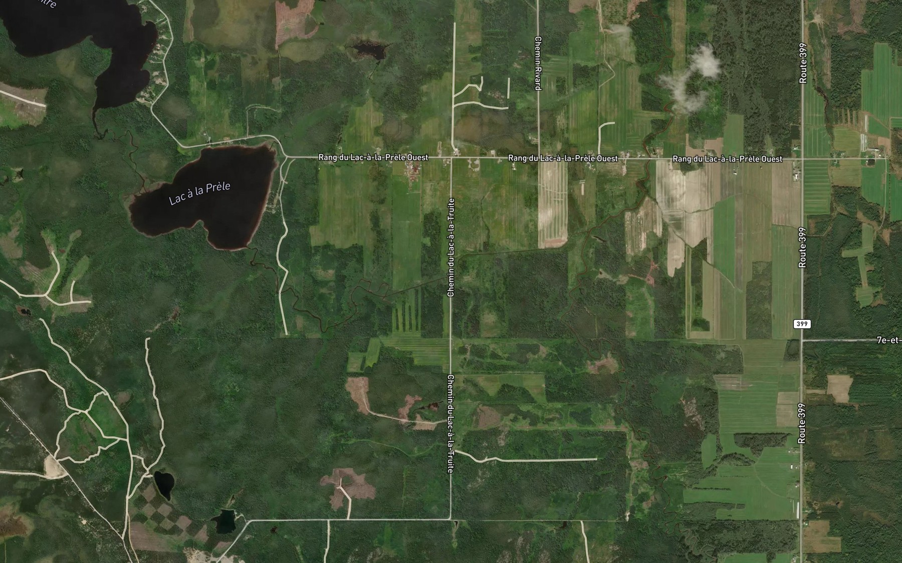 Satellite map of the Ruisseau des Septieme et Huitieme Rangs