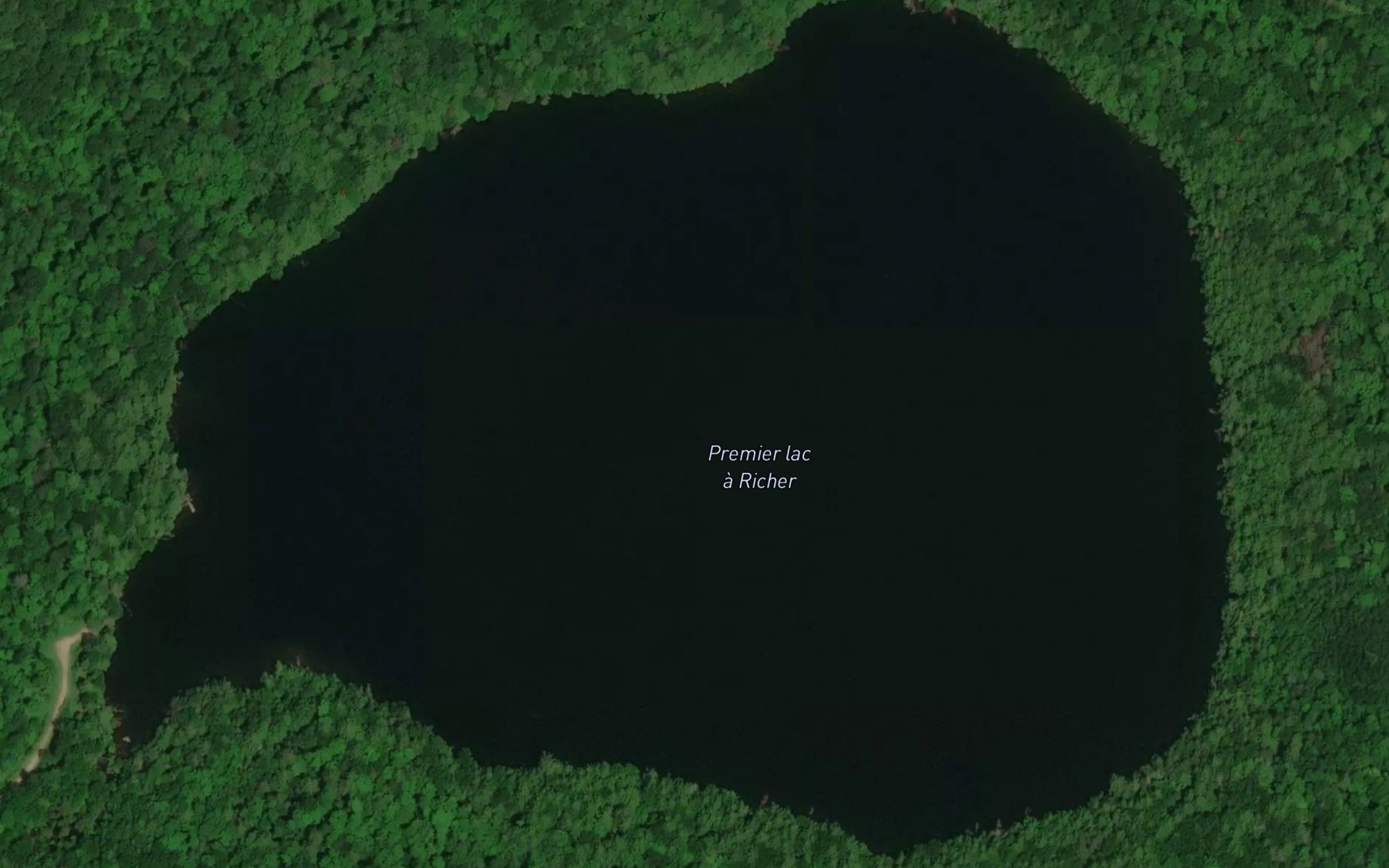 Satellite map of the Premier lac a Richer