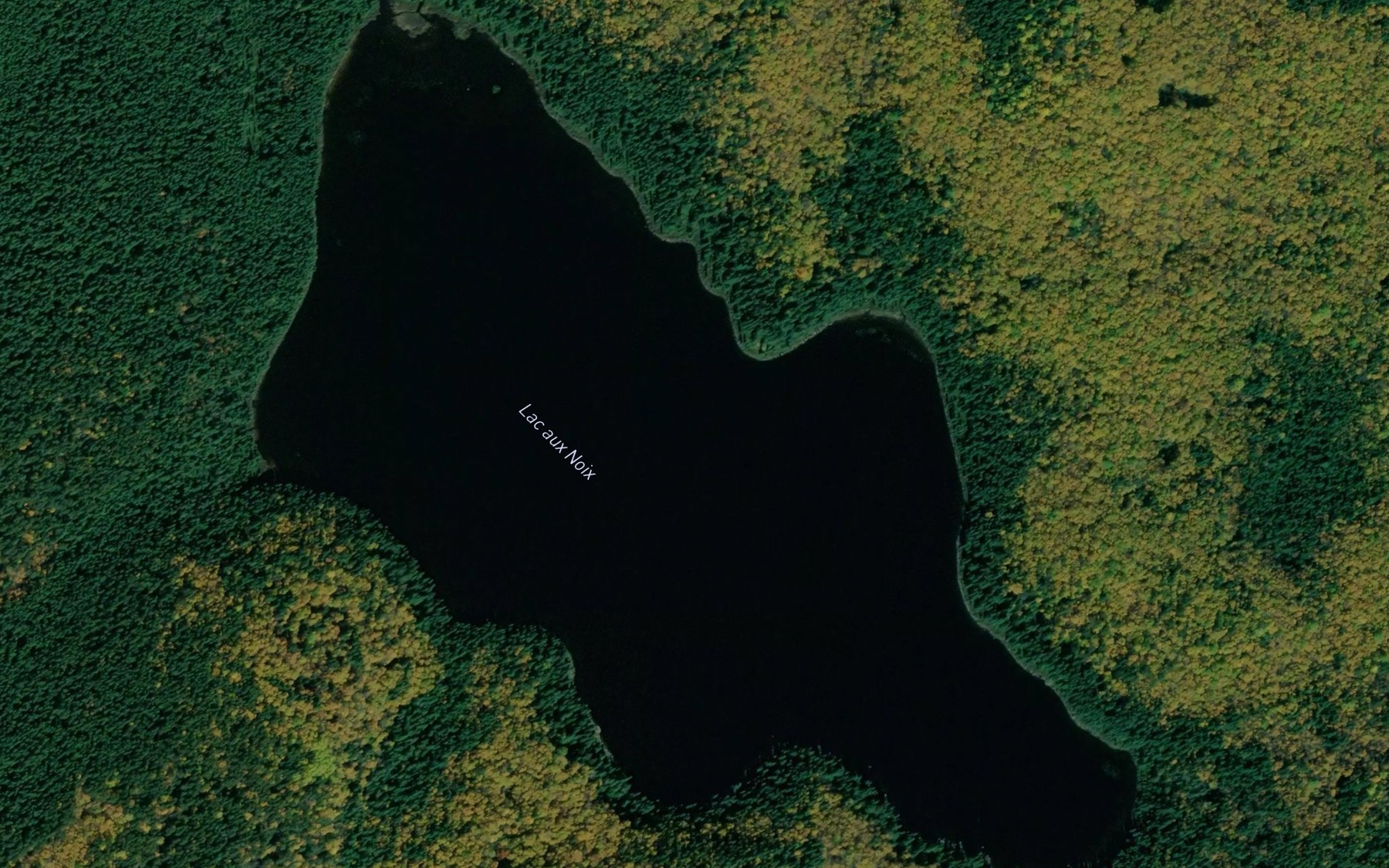 Satellite map of the Lac aux Noix