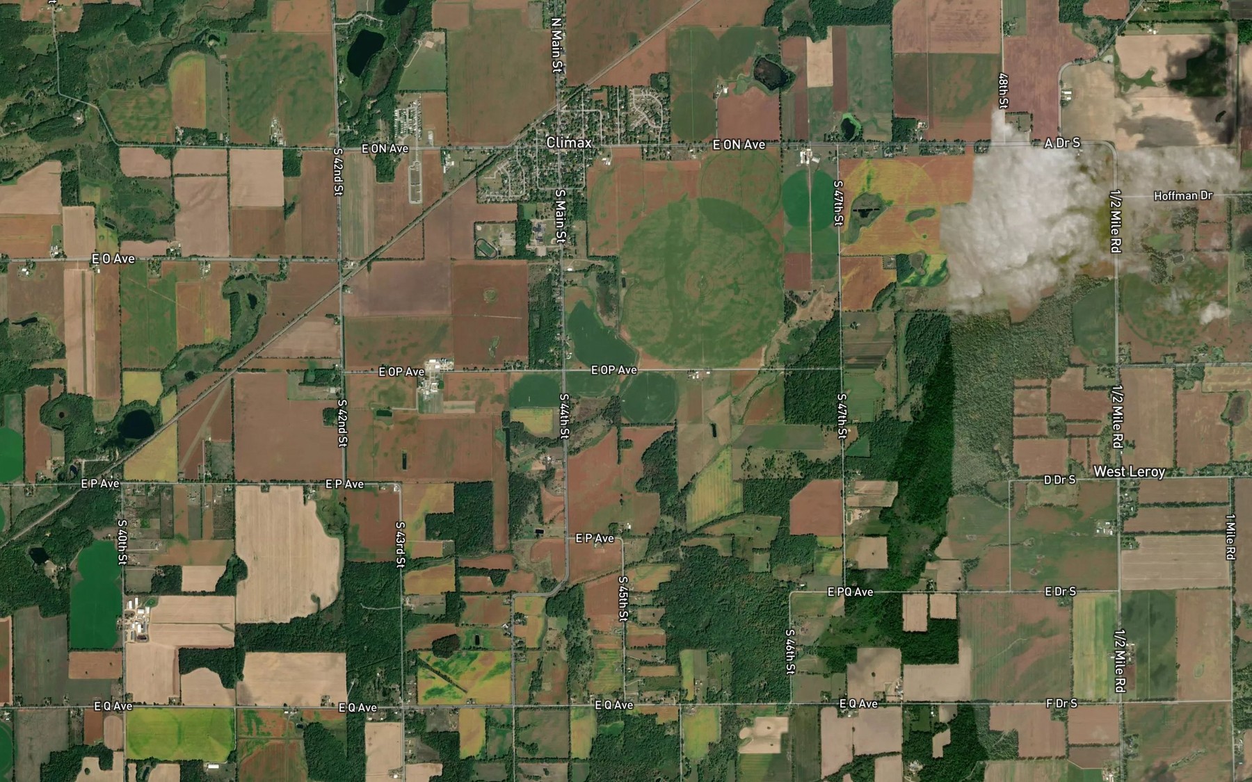 Satellite map of the Eldred Drain