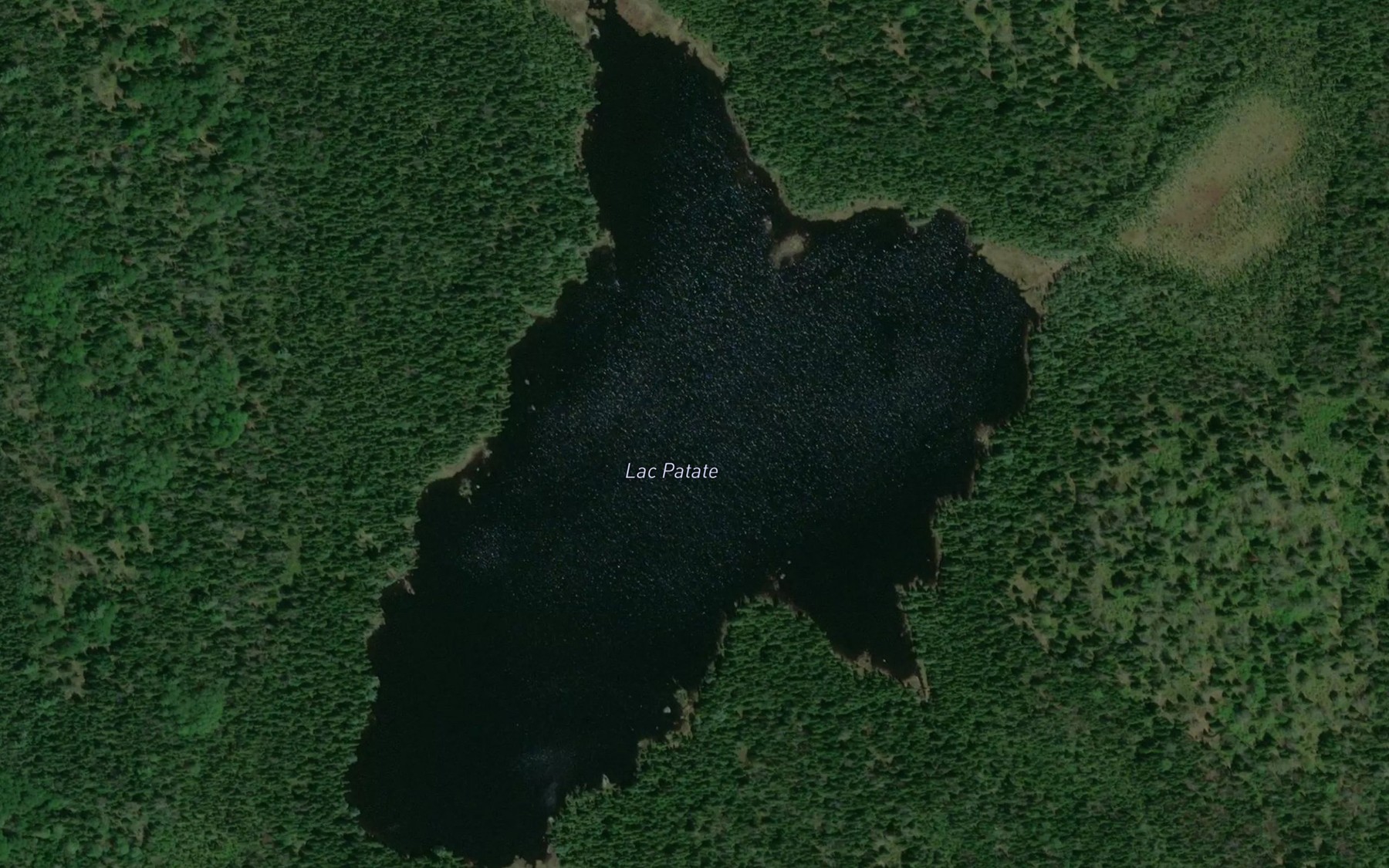 Satellite map of the Lac Patate