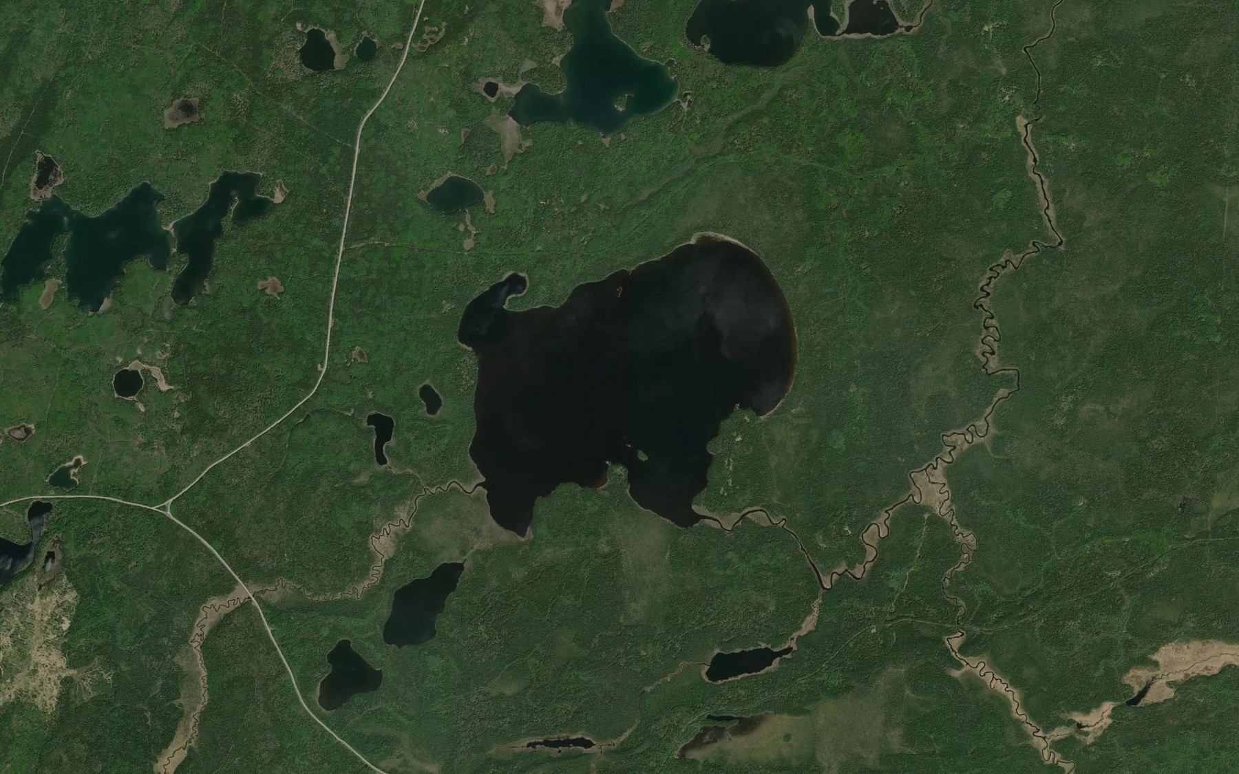 Satellite map of the Chisamore Lake