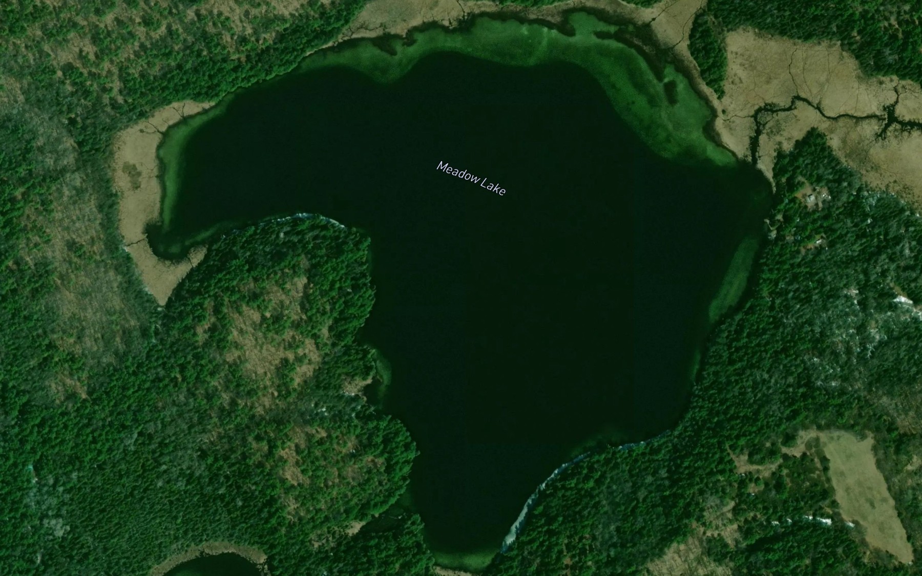 Satellite map of the Meadow Lake