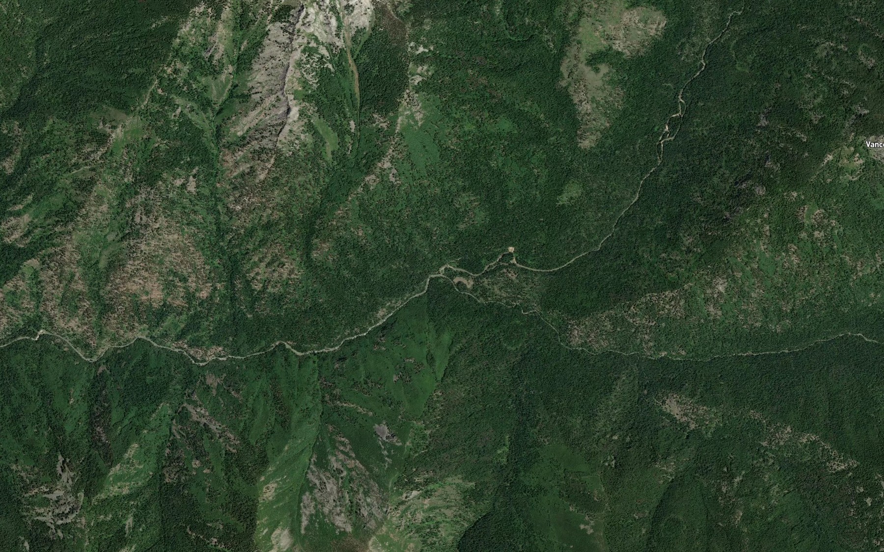 Satellite map of the Canyon Creek