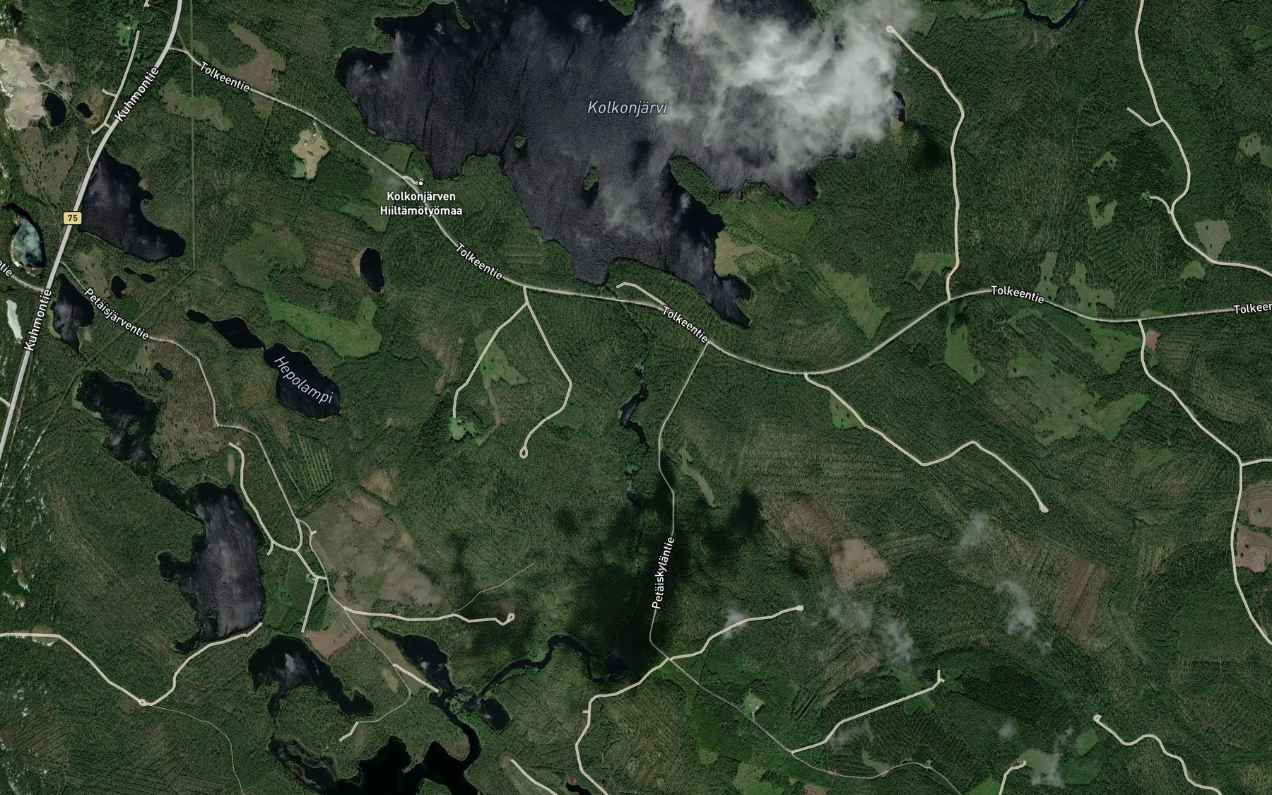 Satellite map of the Pitkasuvanto