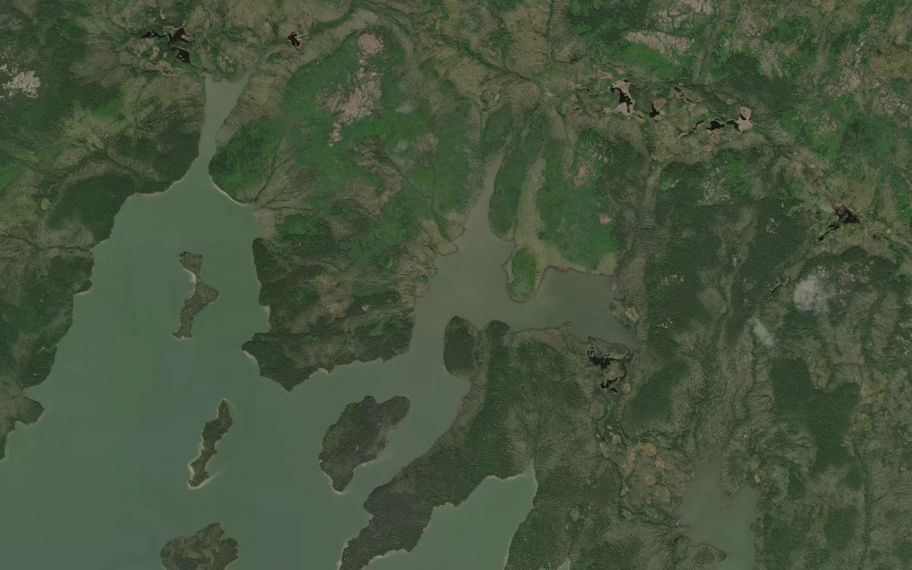 Satellite map of the Katherine Bay