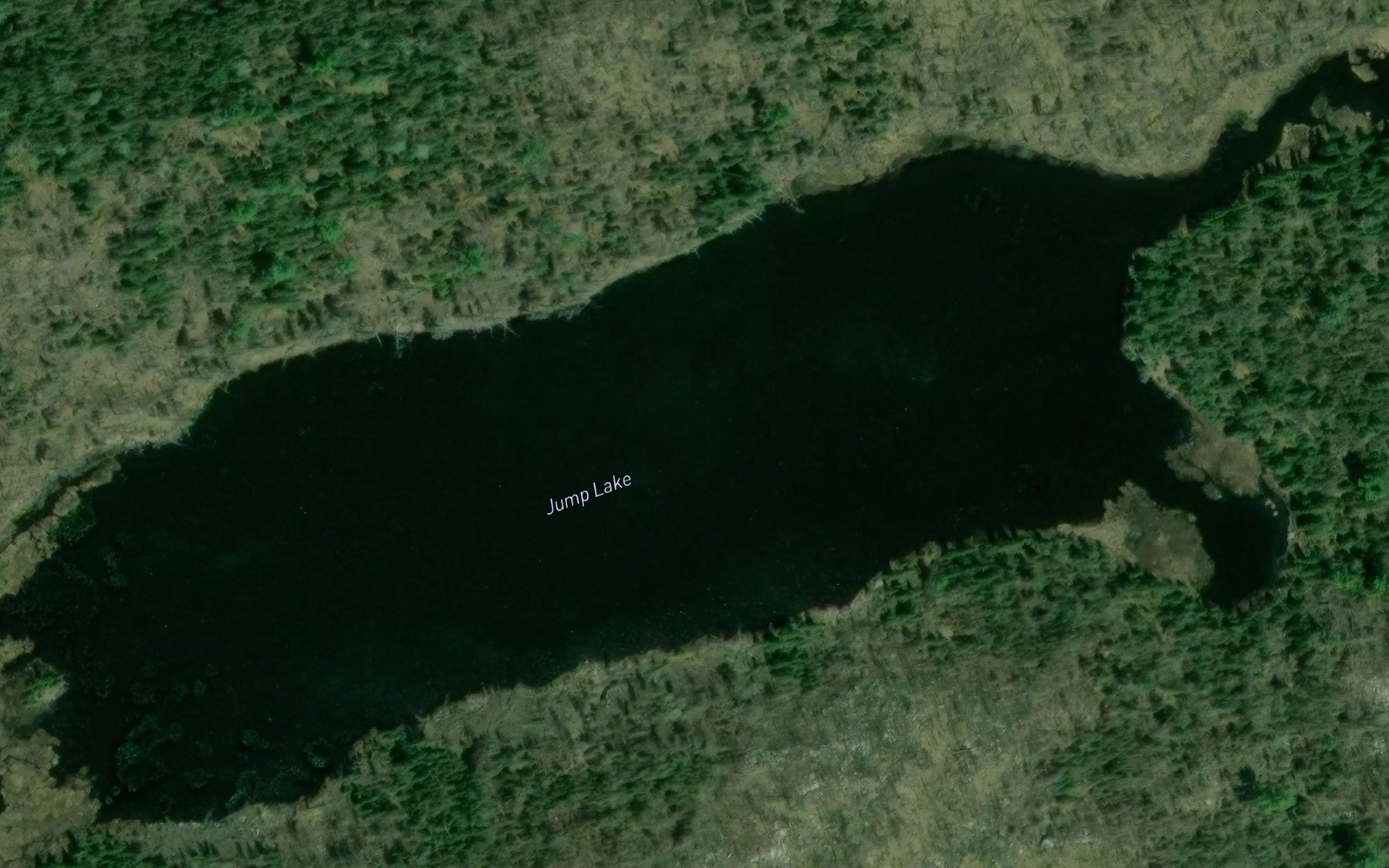 Satellite map of the Jump Lake