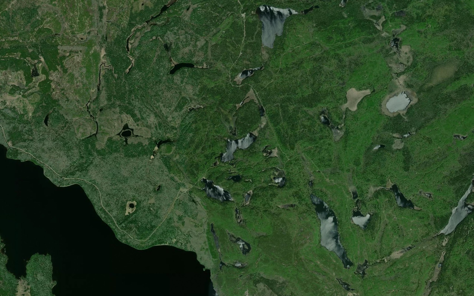 Satellite map of the Yule Lake