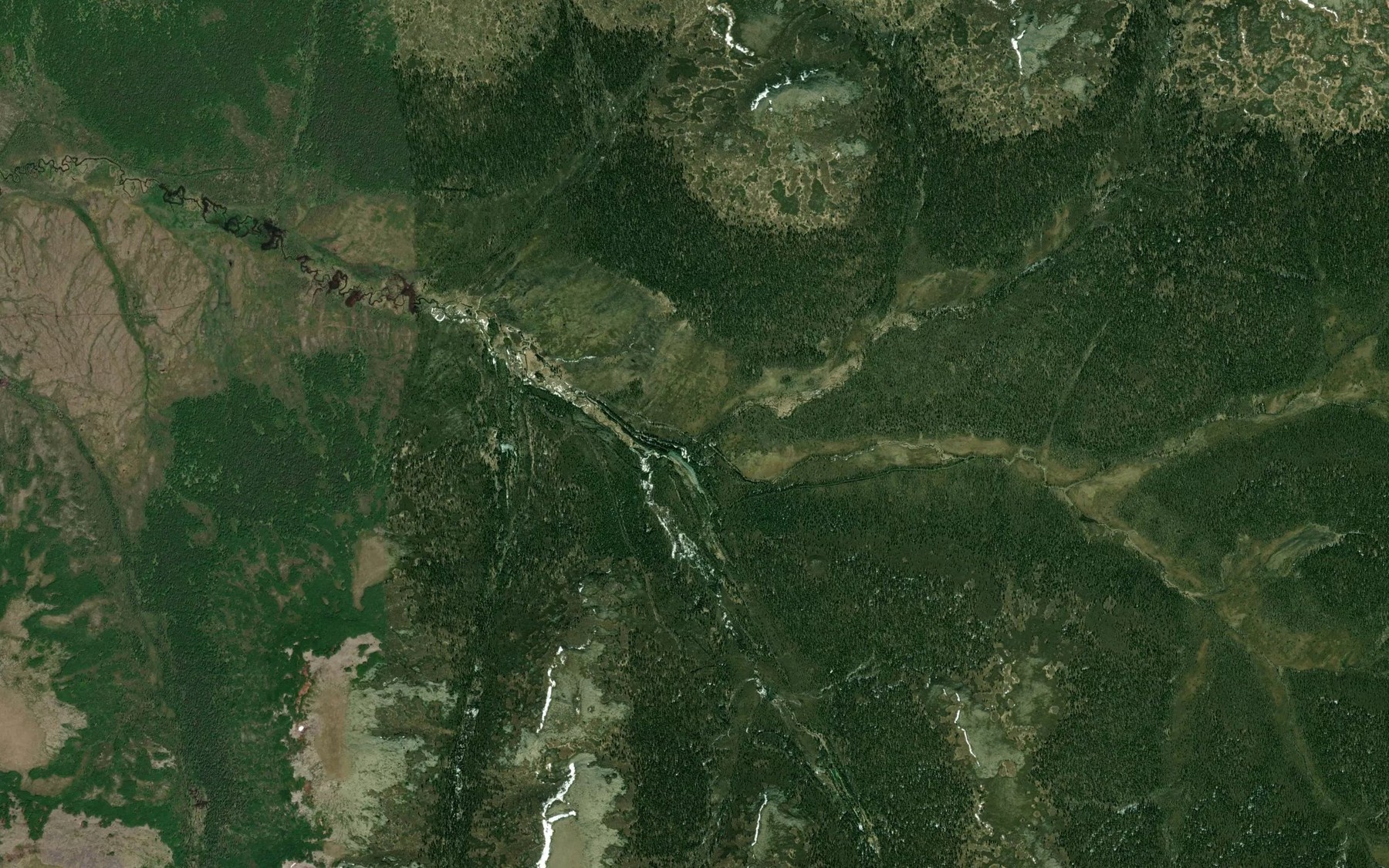 Satellite map of the Brehnard Creek