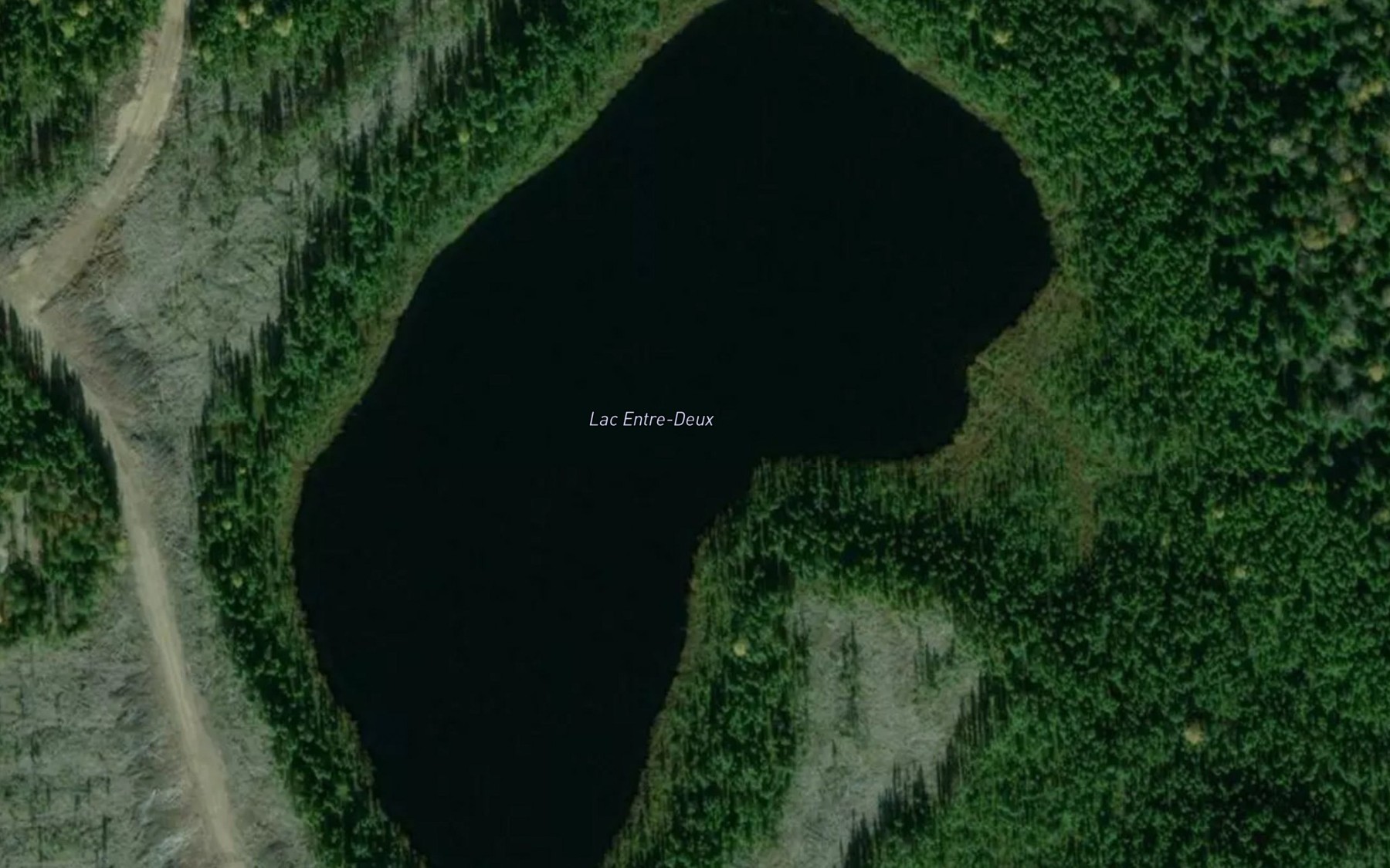 Satellite map of the Lac Entre-Deux