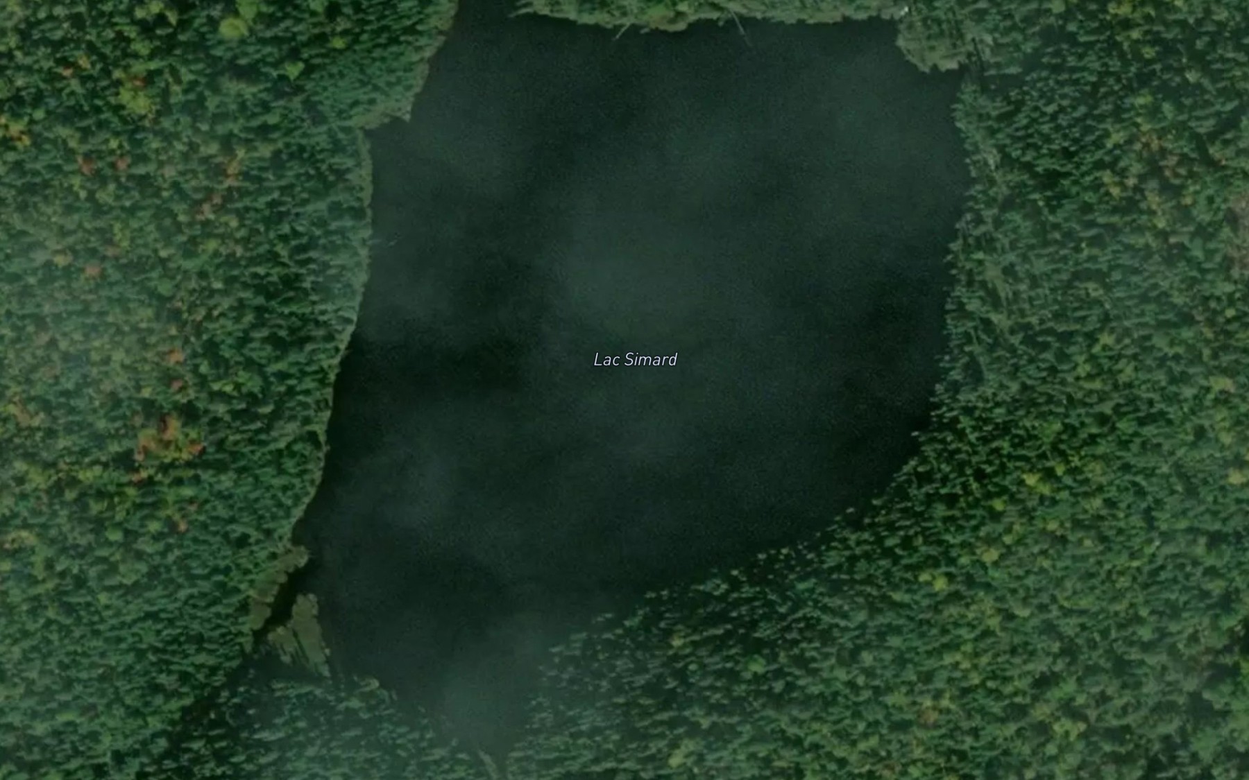 Satellite map of the Lac Simard
