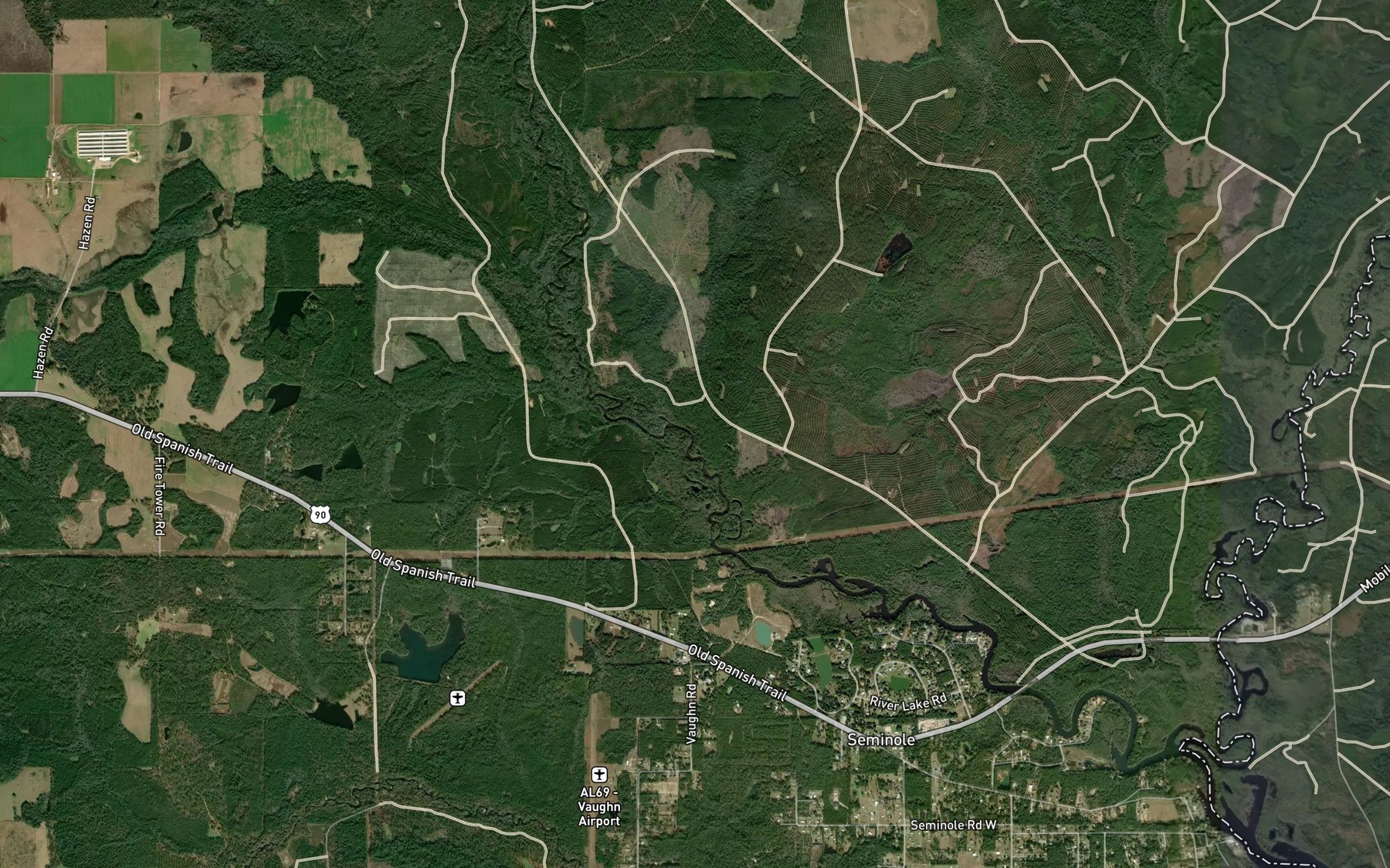 Satellite map of the Soper Branch