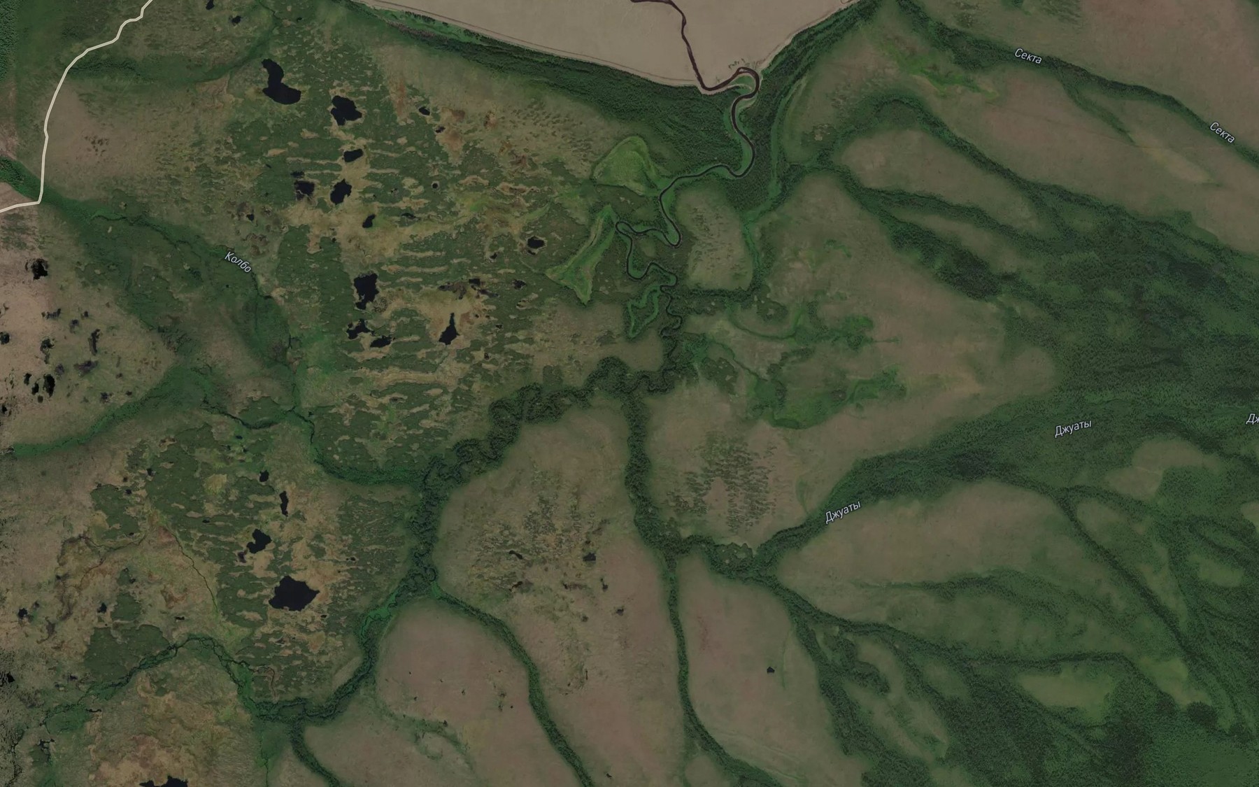 Satellite map of the Dzhuaty