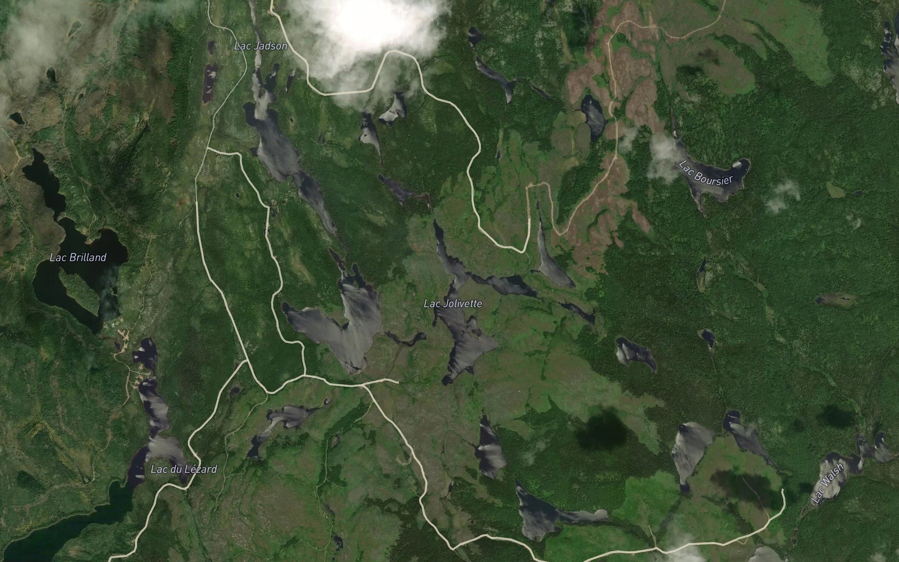 Satellite map of the Lac Jolivette