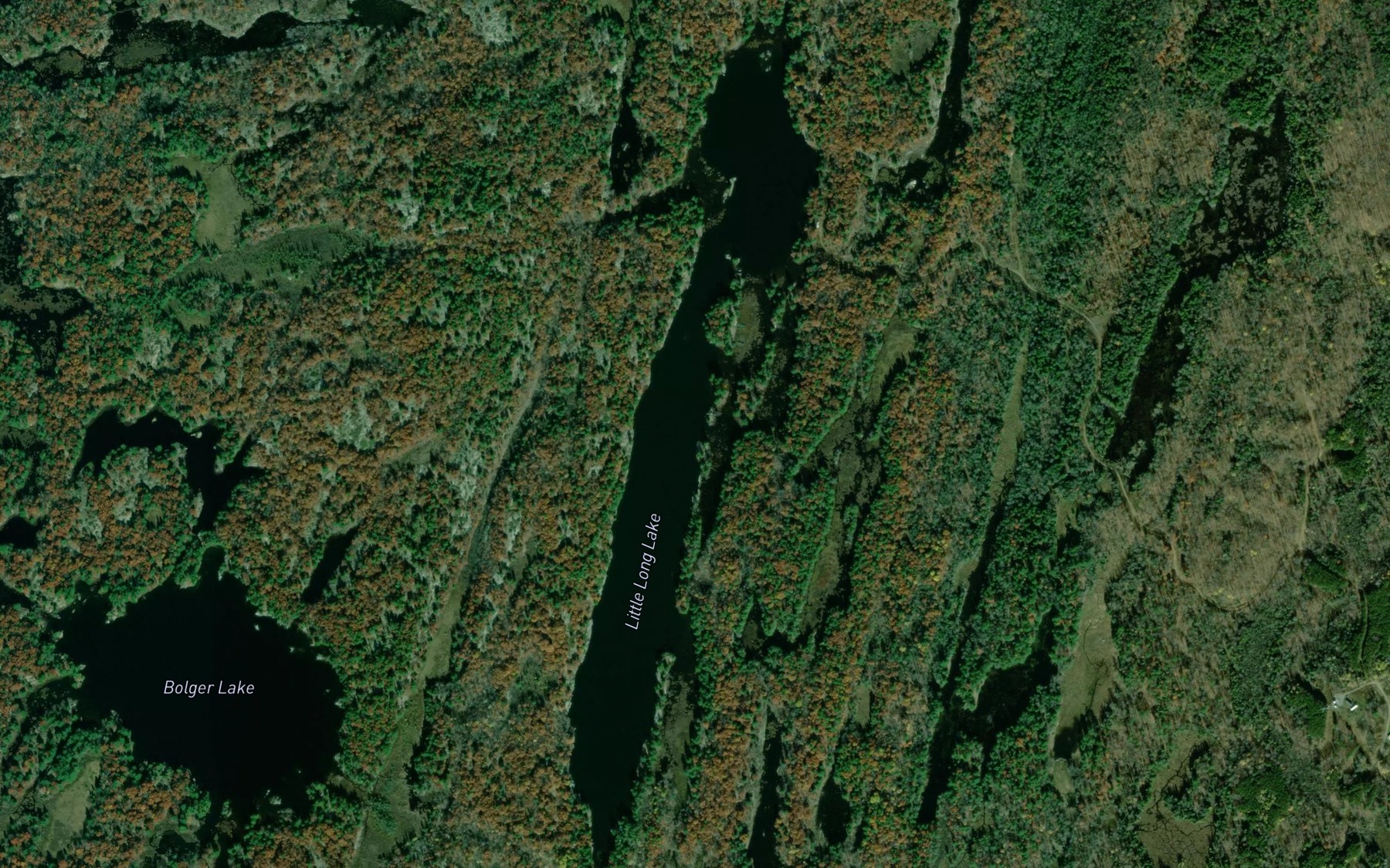 Satellite map of the Little Long Lake