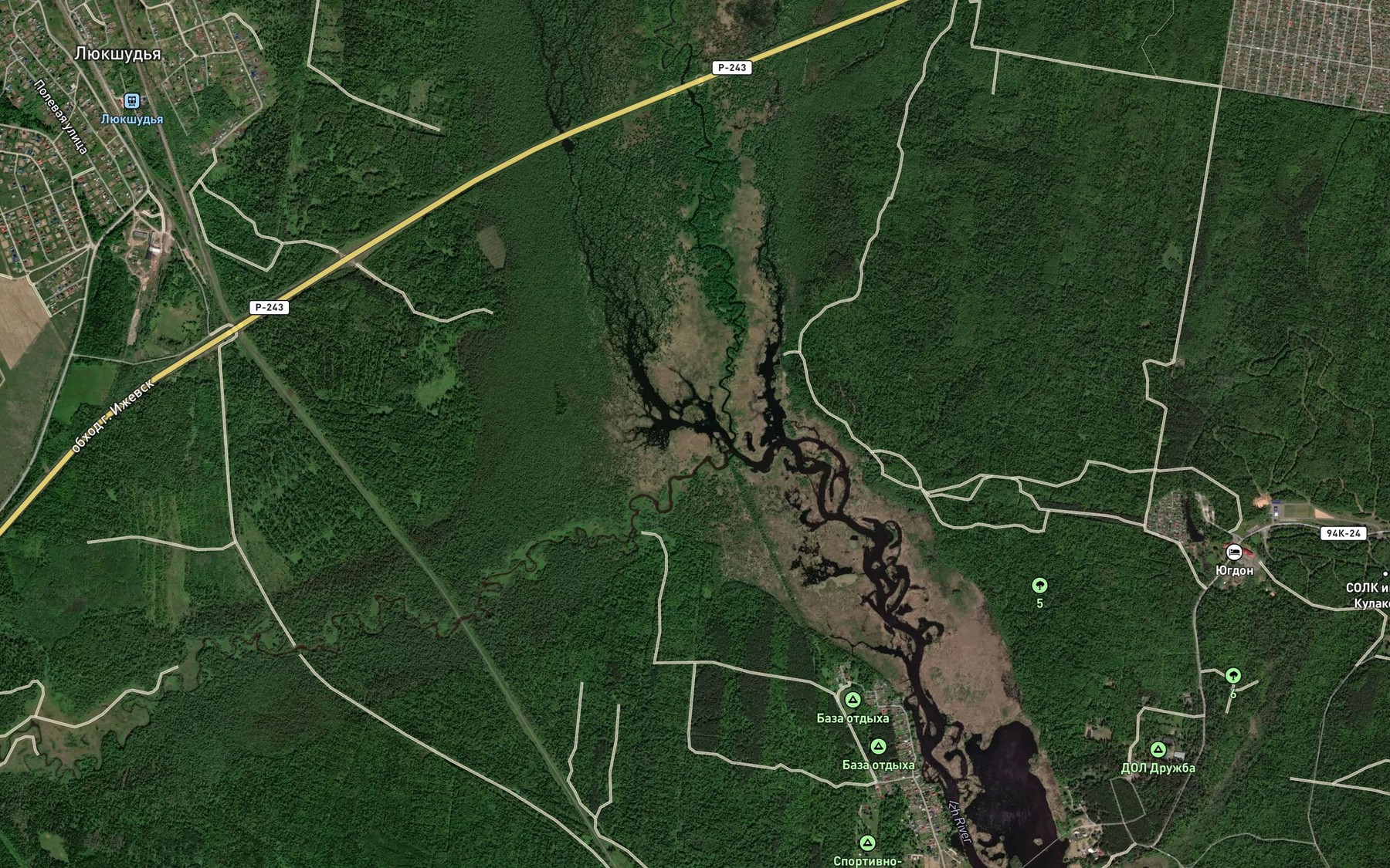 Satellite map of the Lesnoy