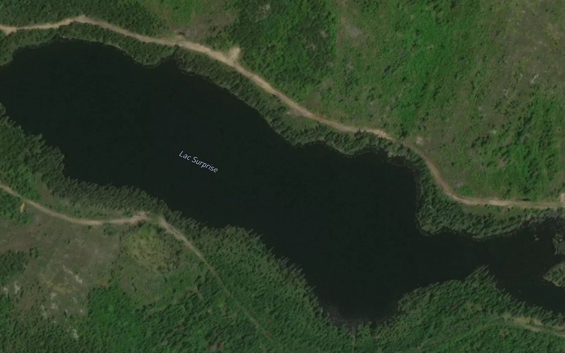 Satellite map of the Lac Surprise