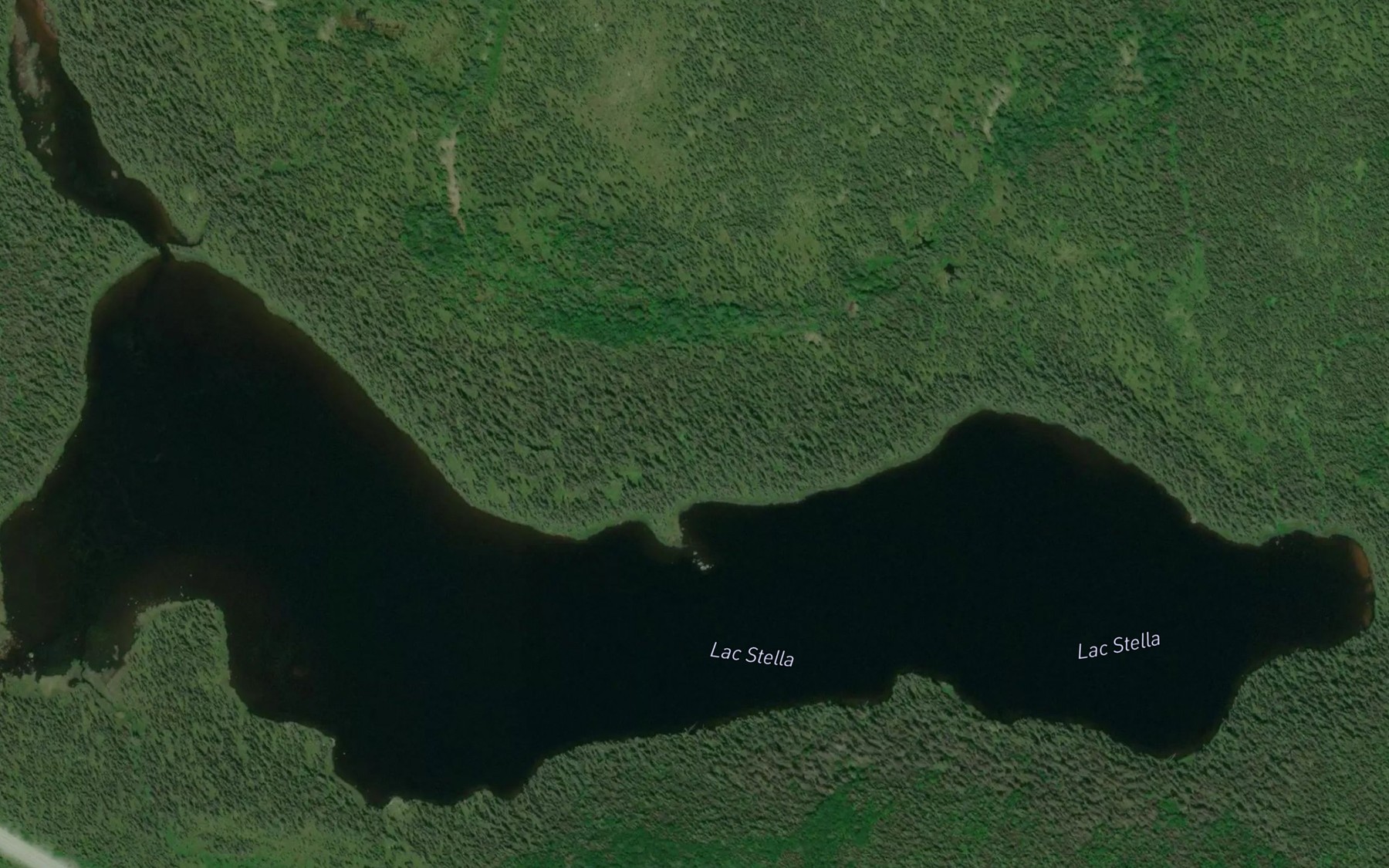 Satellite map of the Lac Stella