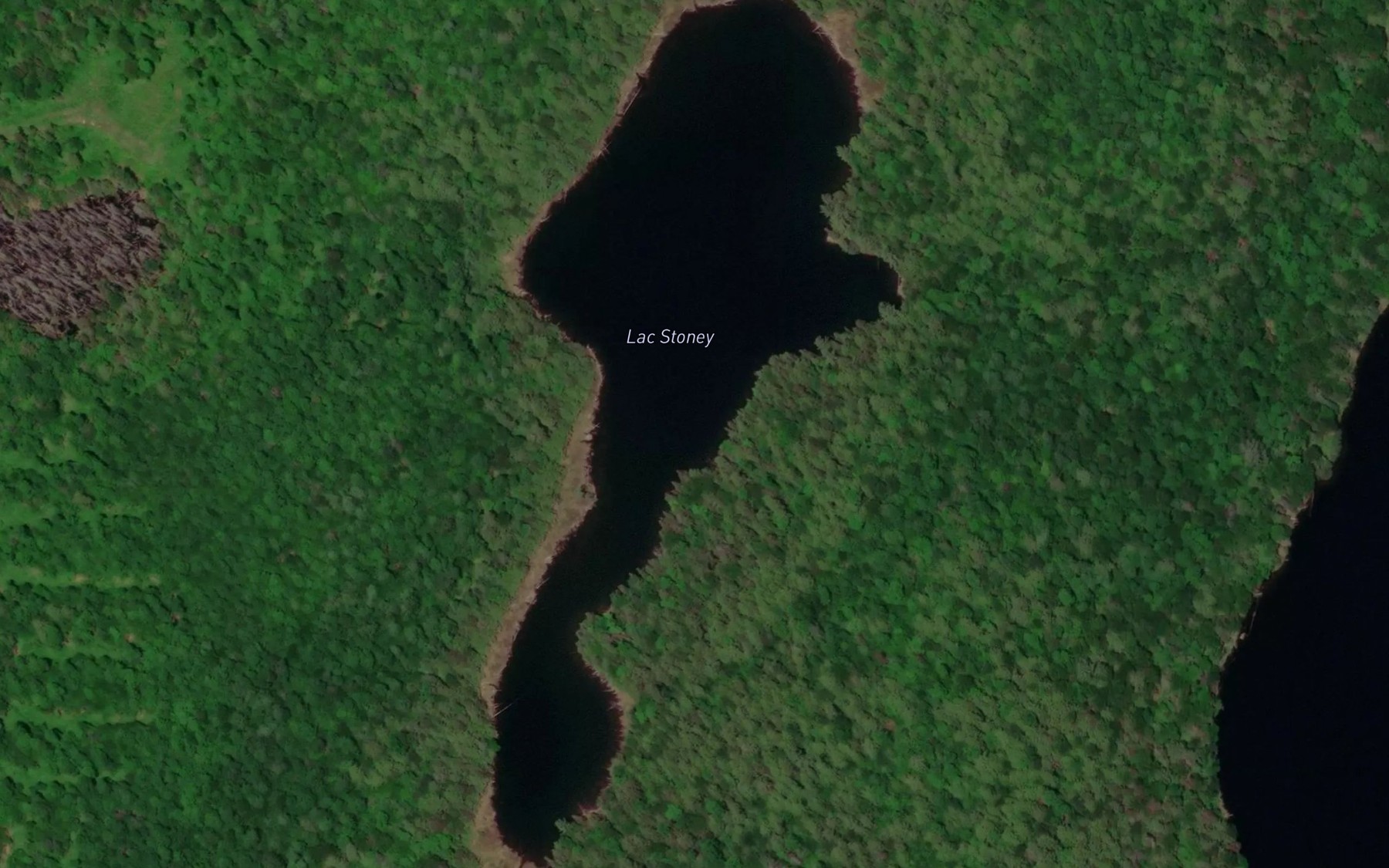 Satellite map of the Lac Stoney