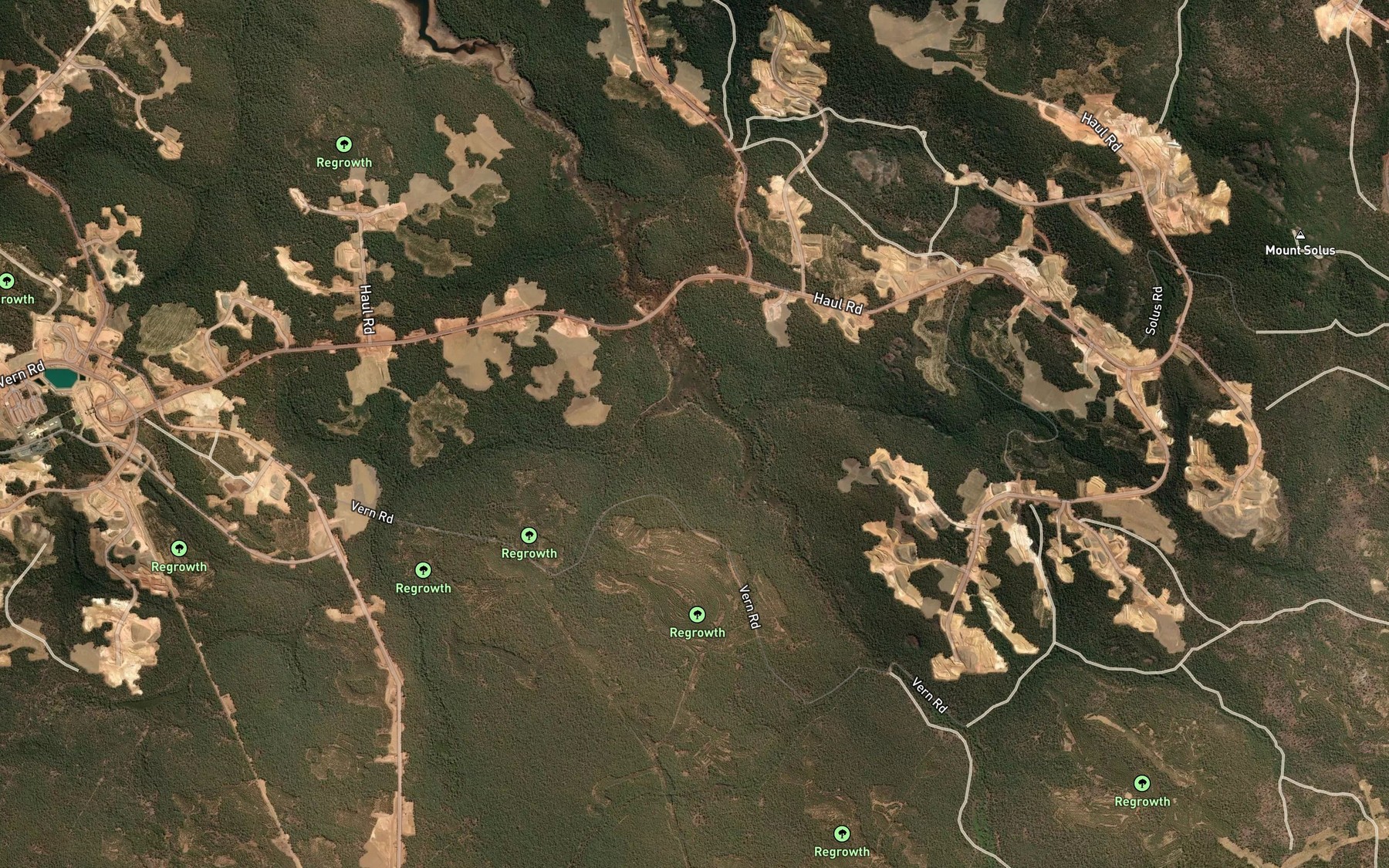 Satellite map of the O'Neill Brook