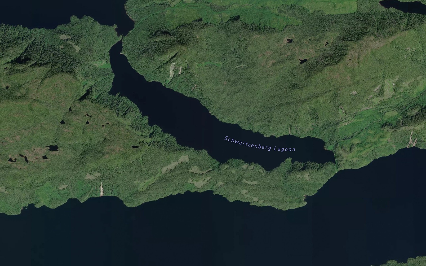 Satellite map of the Schwartzenberg Lagoon
