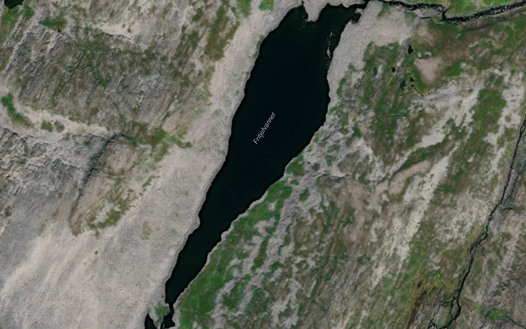 Satellite map of the Fritjofvatnet