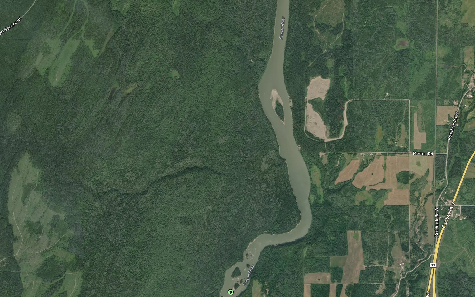 Satellite map of the Beaverdyke Creek