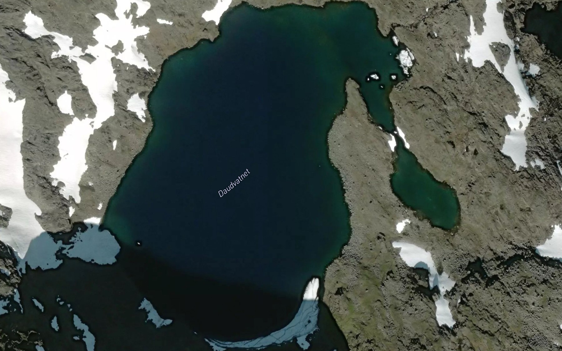 Satellite map of the Daudvatnet