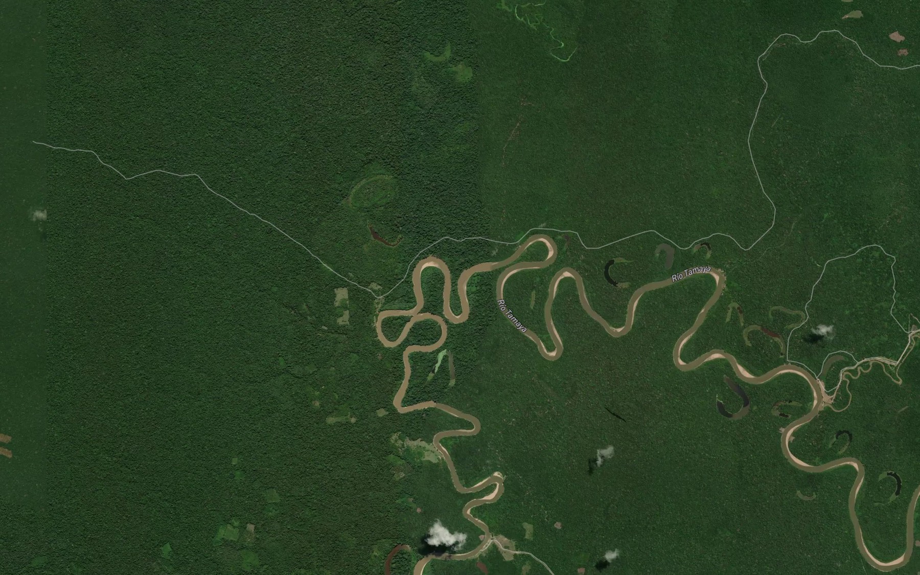 Satellite map of the Lago Shuaya-Cocha