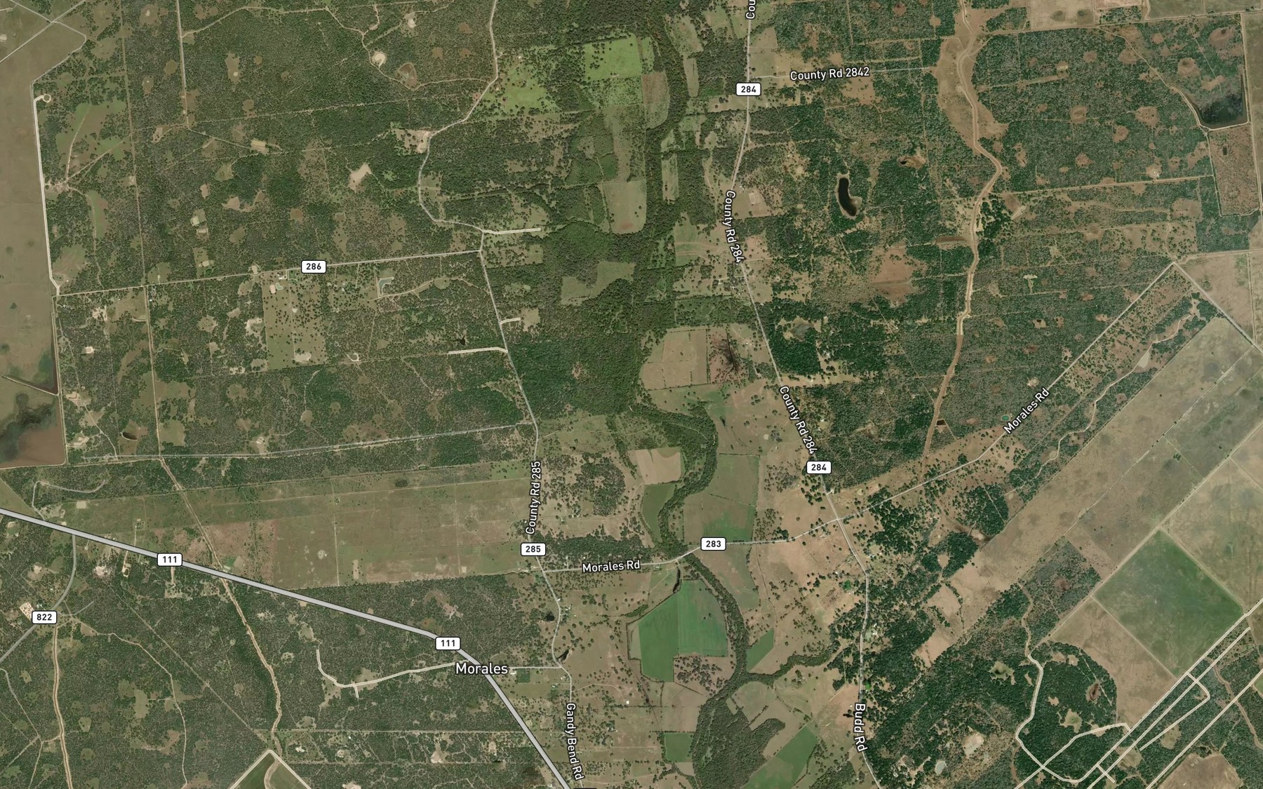 Satellite map of the Hall Branch