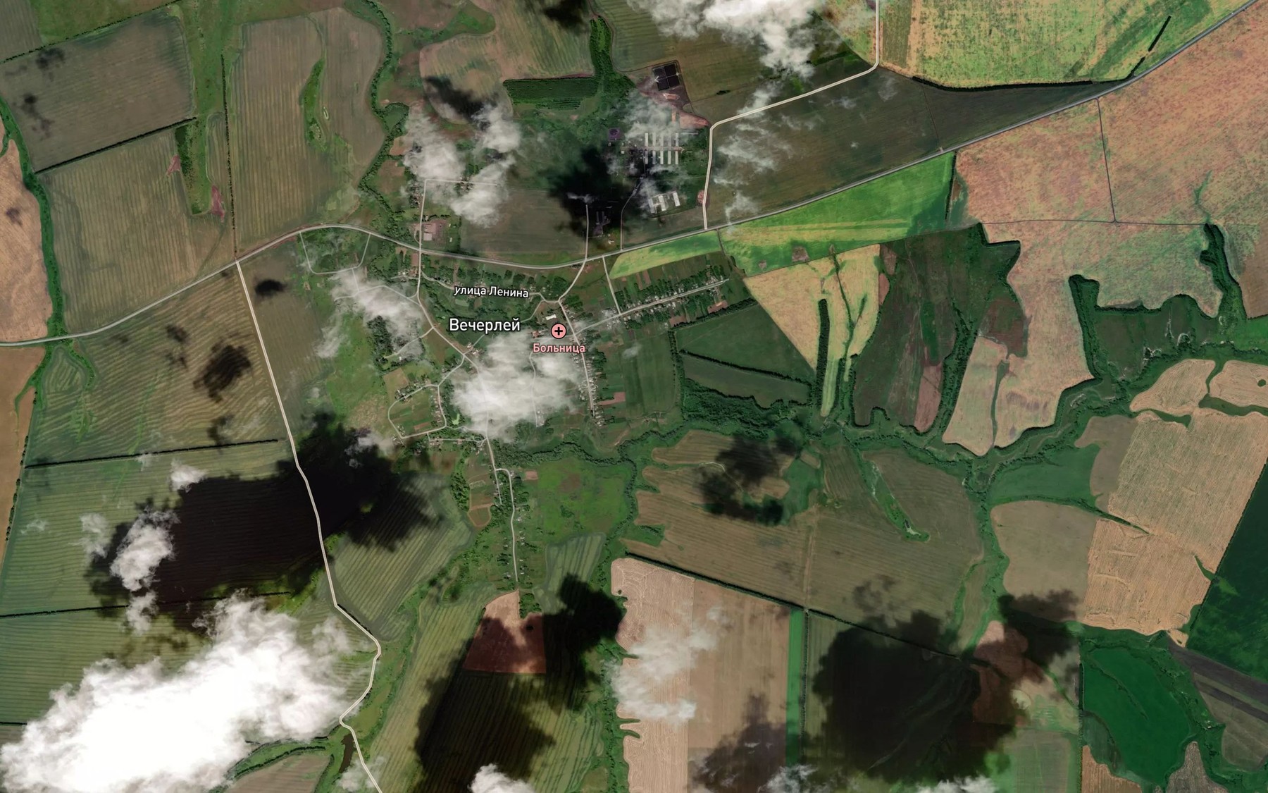 Satellite map of the Vecherley