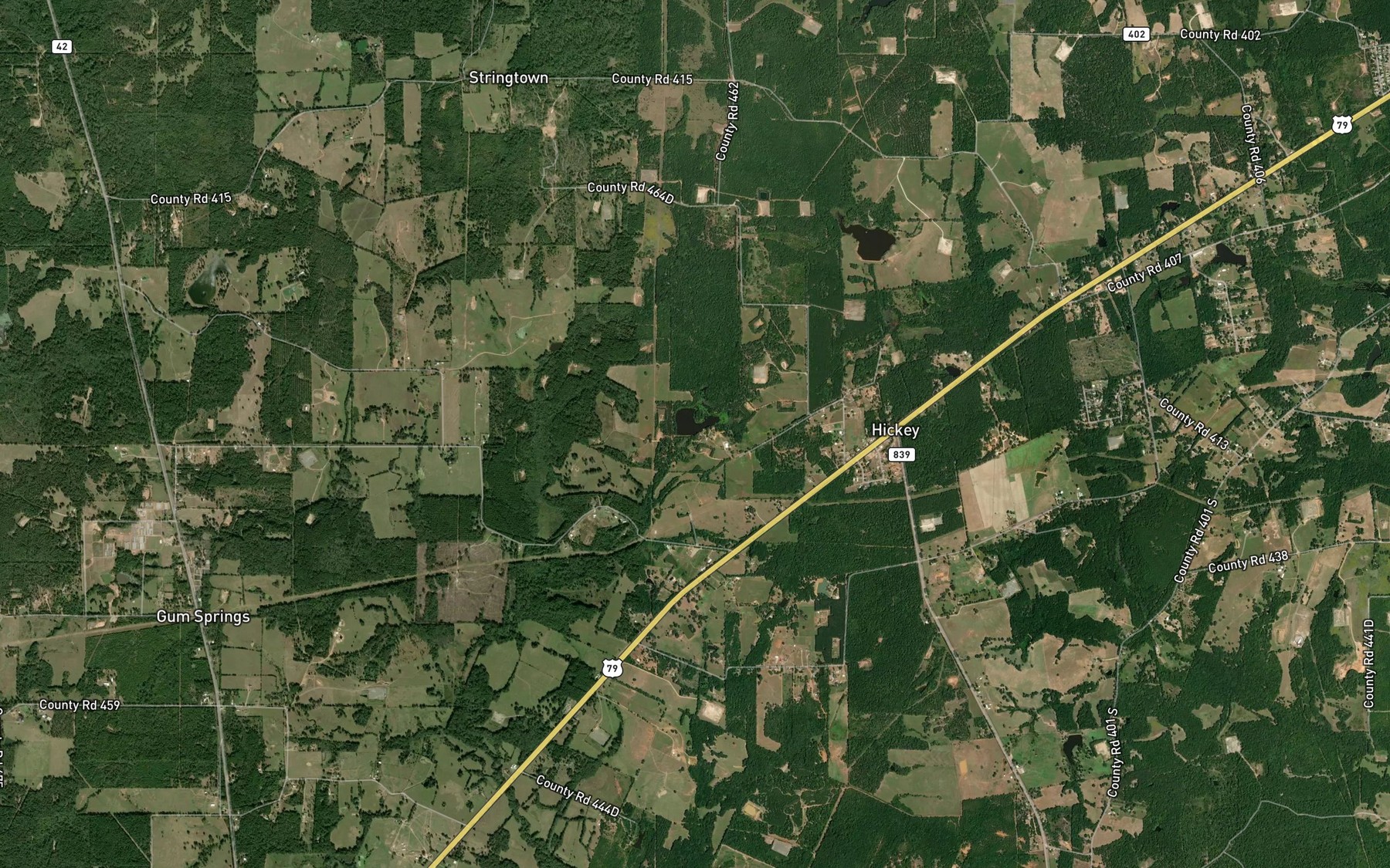 Satellite map of the Turner Lake
