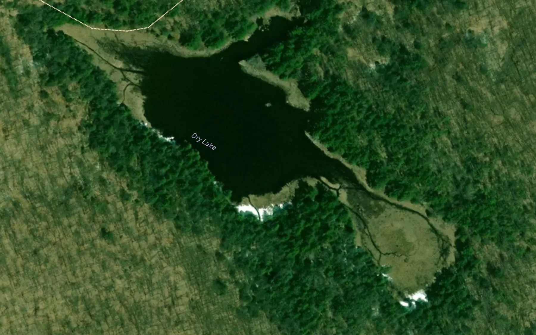 Satellite map of the Dry Lake