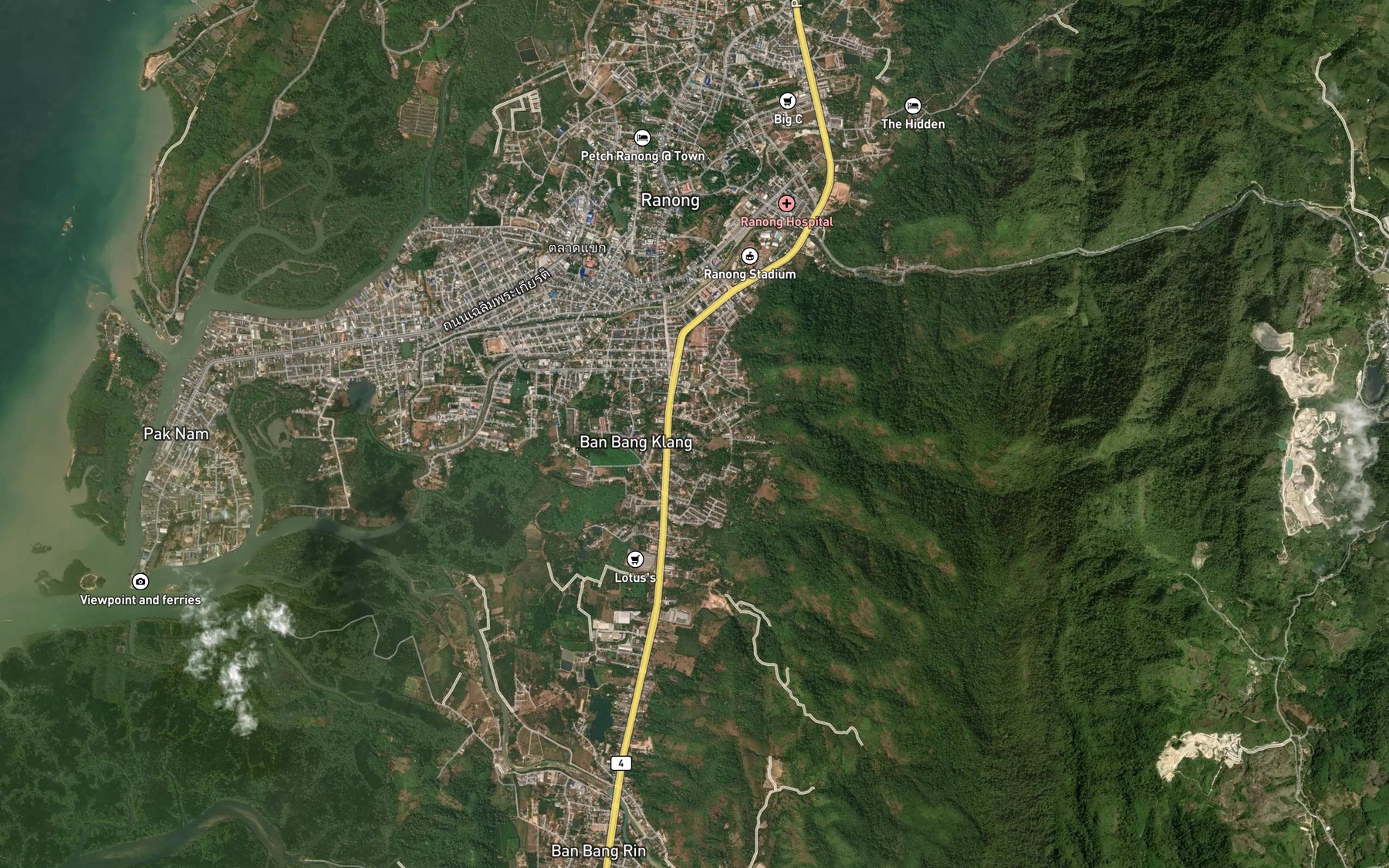 Satellite map of the Khlong Bang Huet