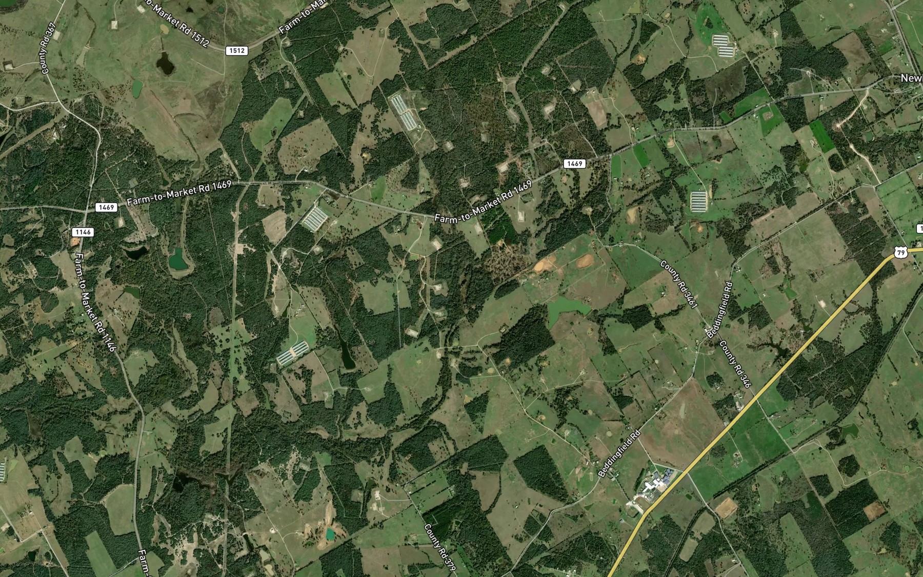 Satellite map of the Birch Creek