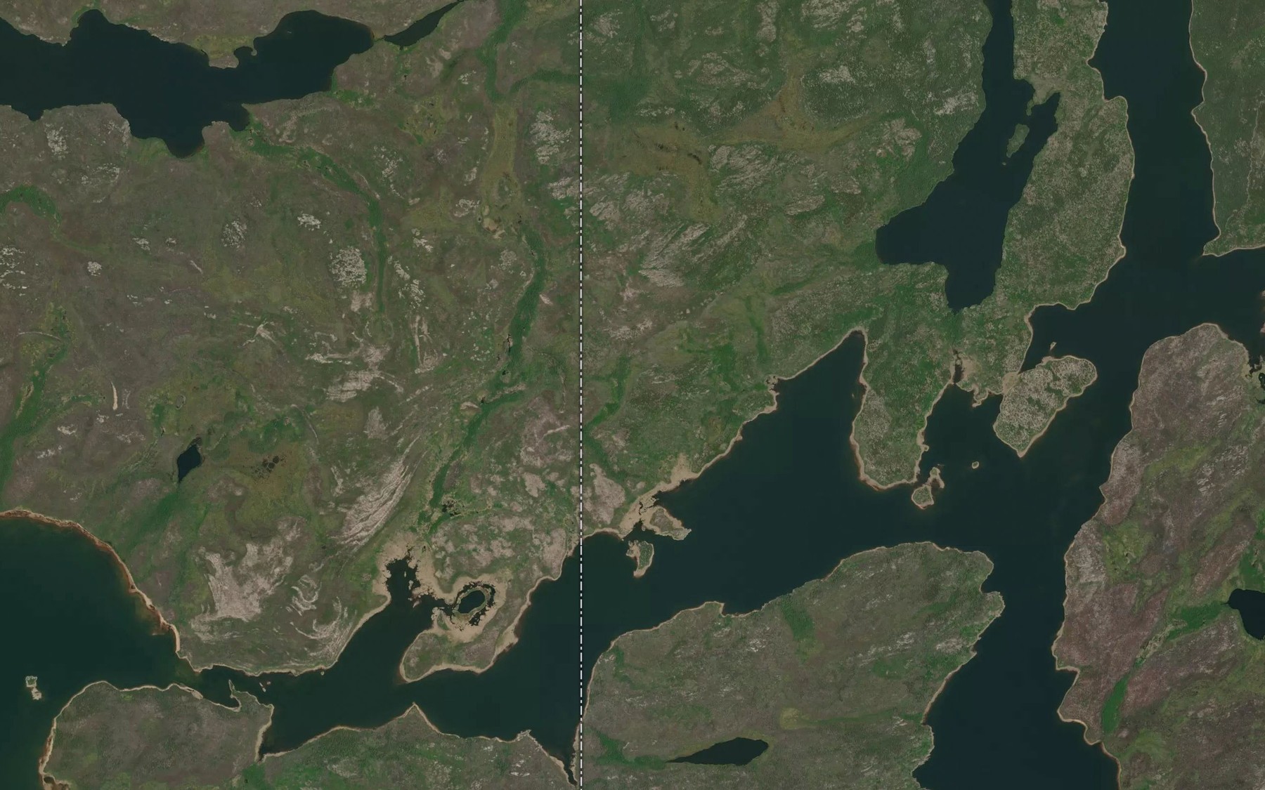 Satellite map of the Reindeer Lake