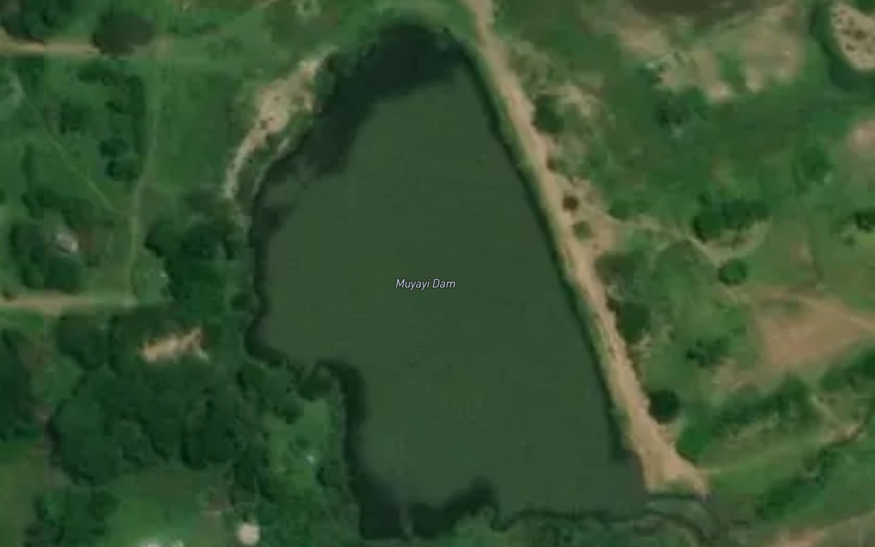 Satellite map of the Muyayi Kavujai Dam