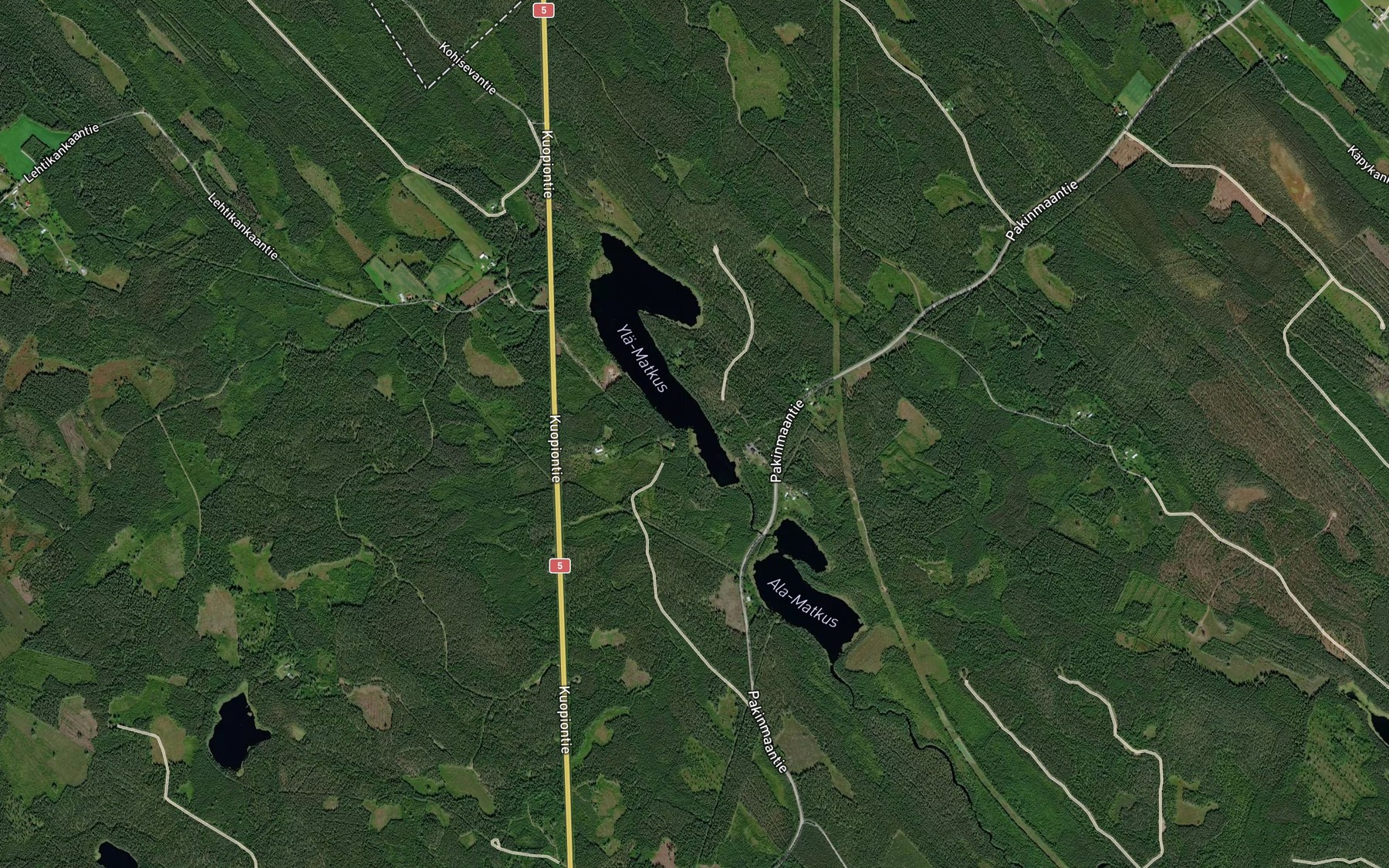 Satellite map of the Kalliopuro