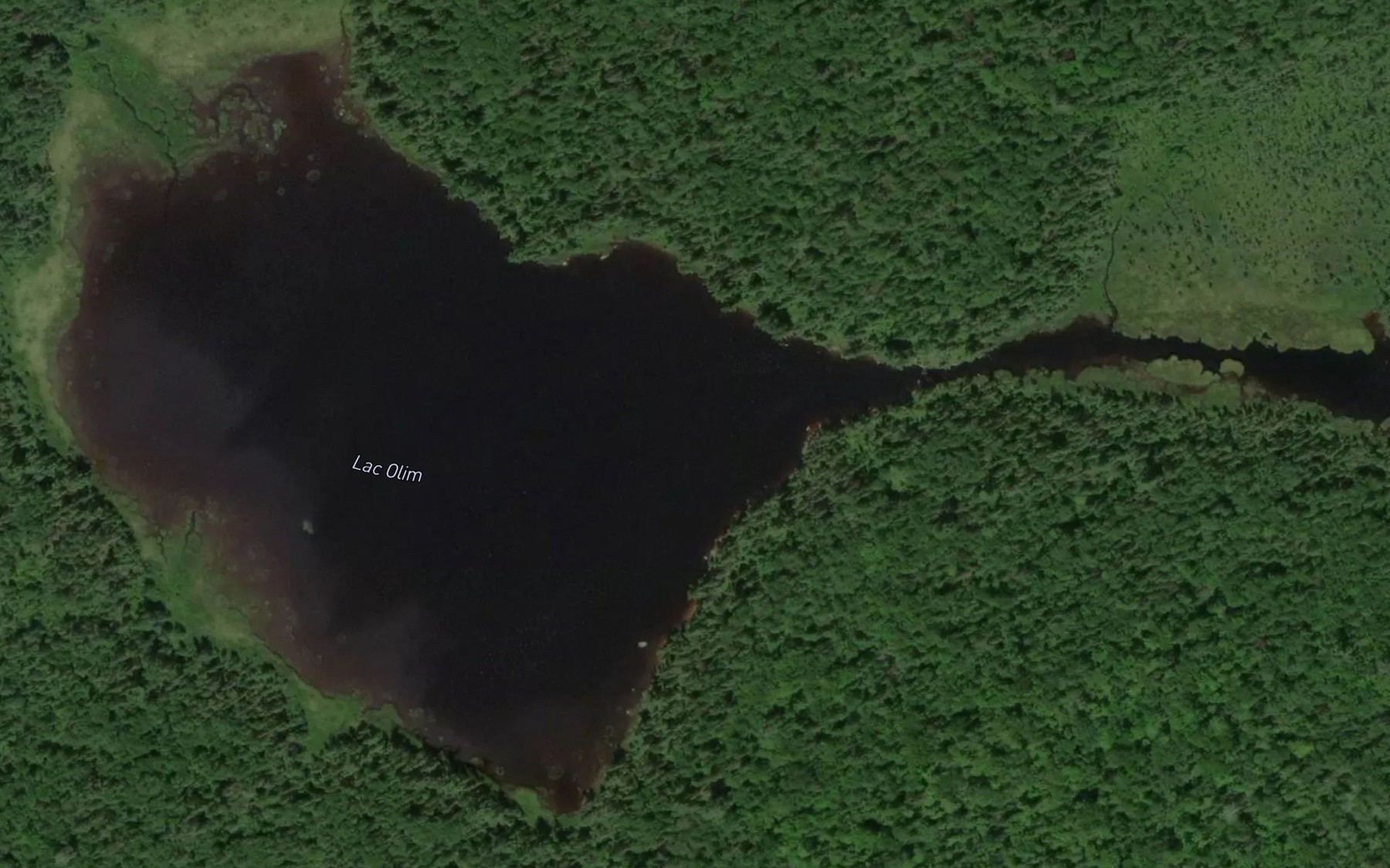 Satellite map of the Lac Olim