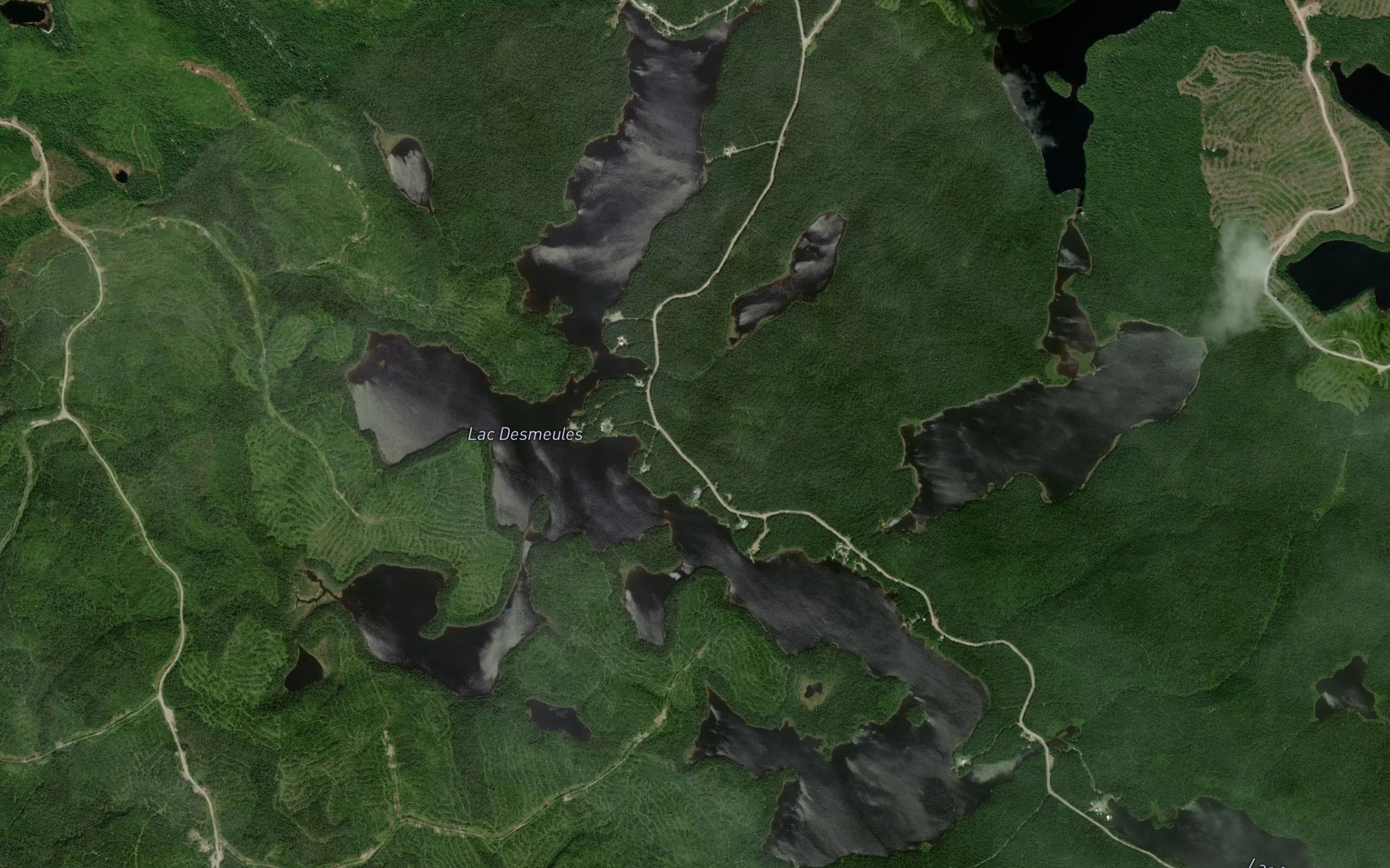 Satellite map of the Lac Desmeules
