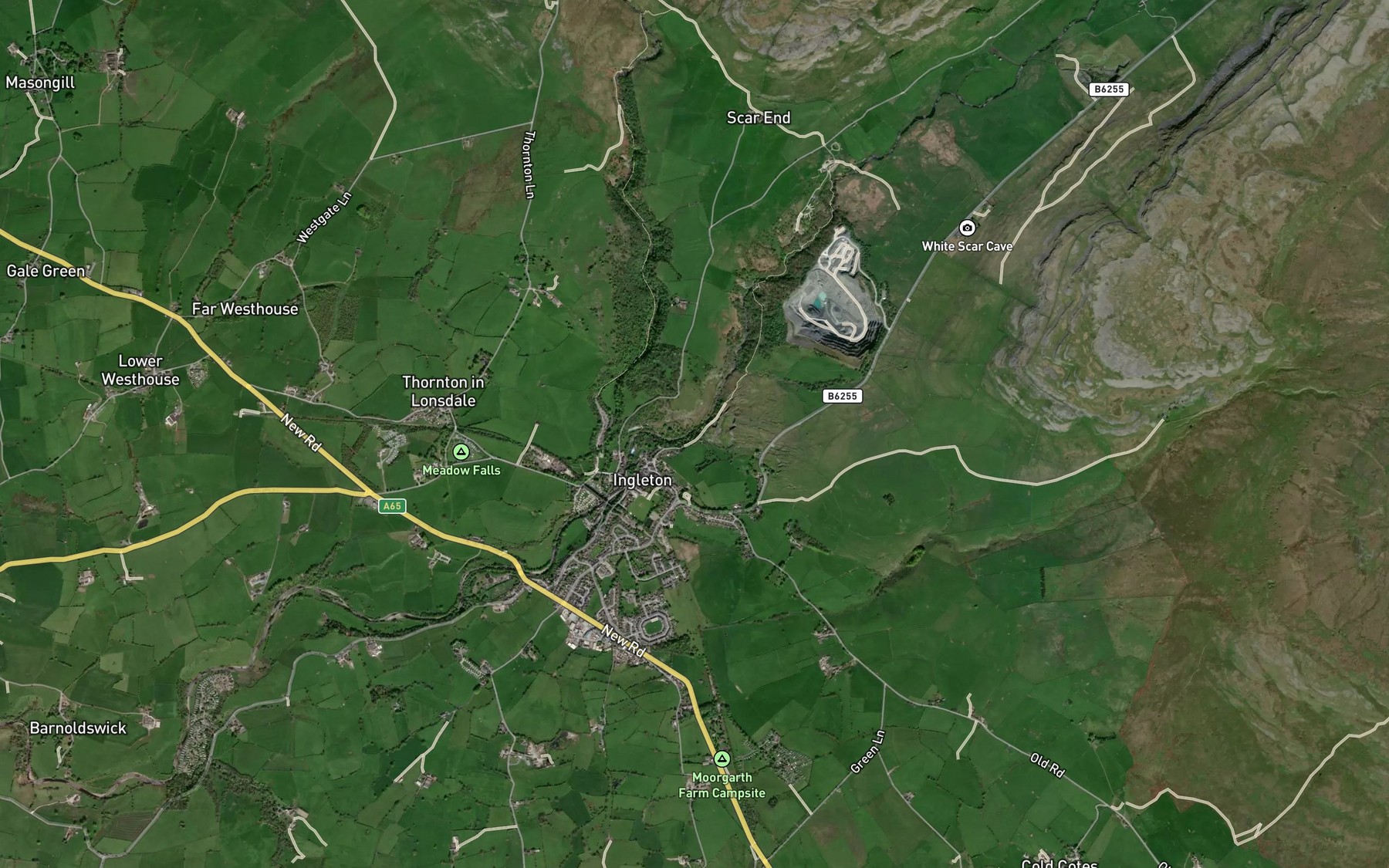 Satellite map of the River Doe
