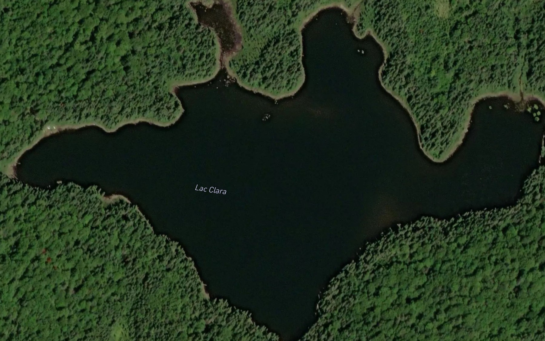 Satellite map of the Lac Clara