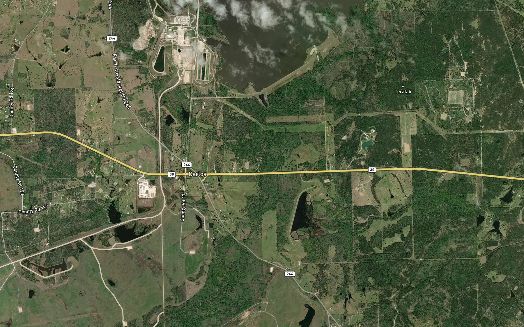 Satellite map of the Big Branch