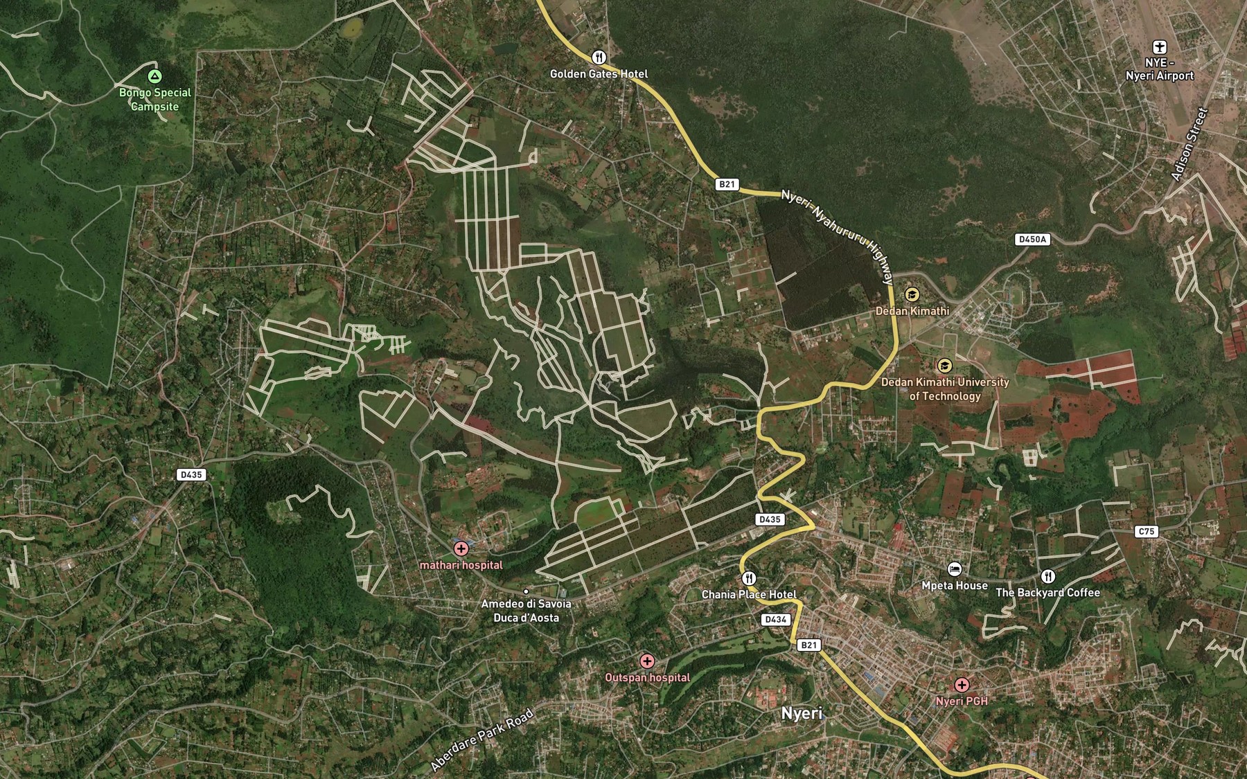 Satellite map of the Muraria