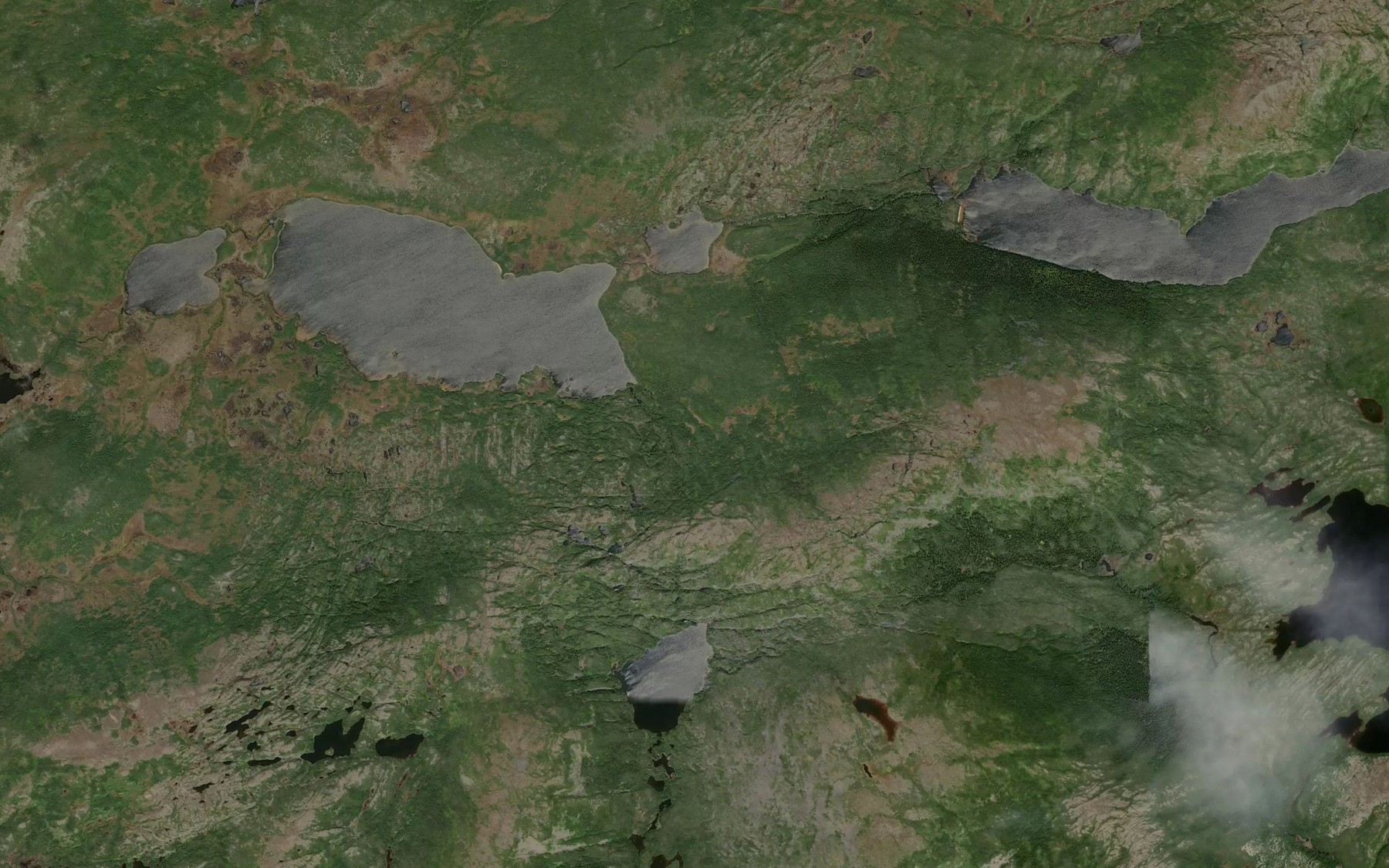 Satellite map of the Chateau Ponds