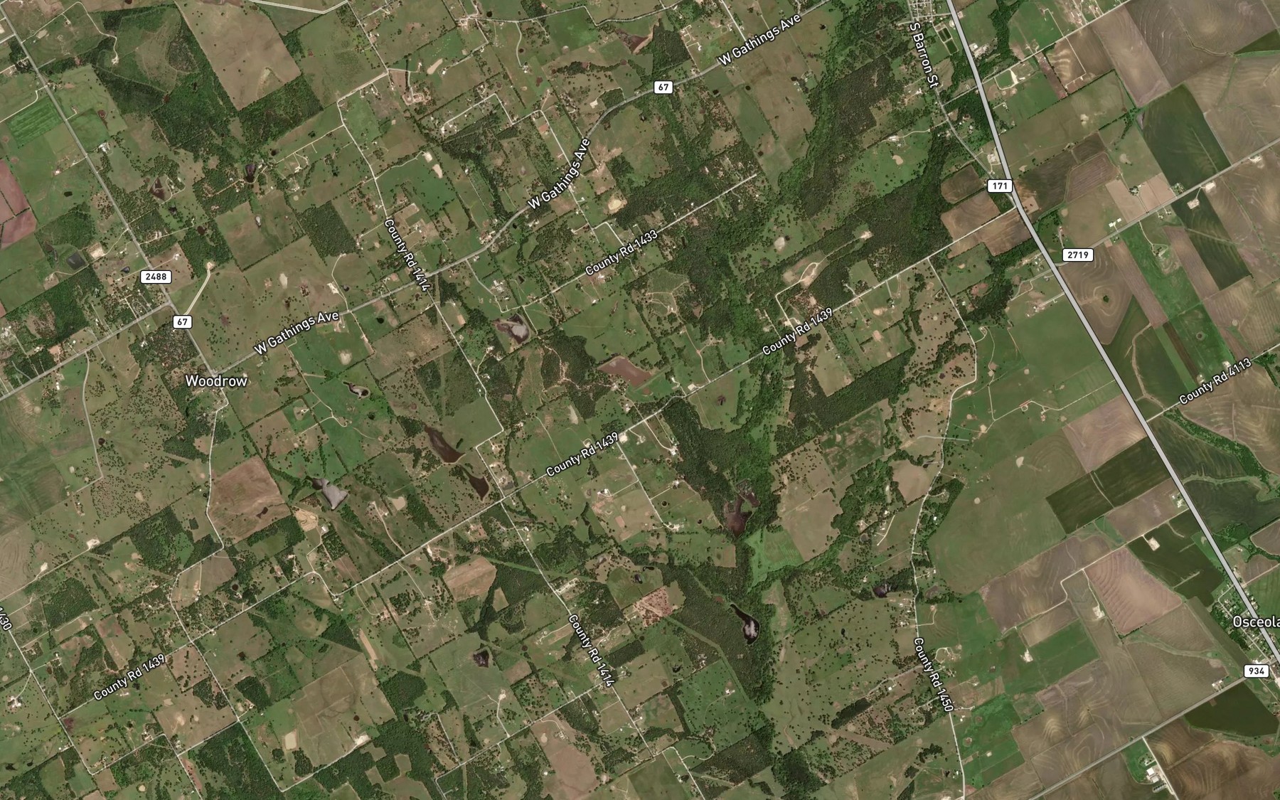 Satellite map of the Soil Conservation Service Site 3 Reservoir