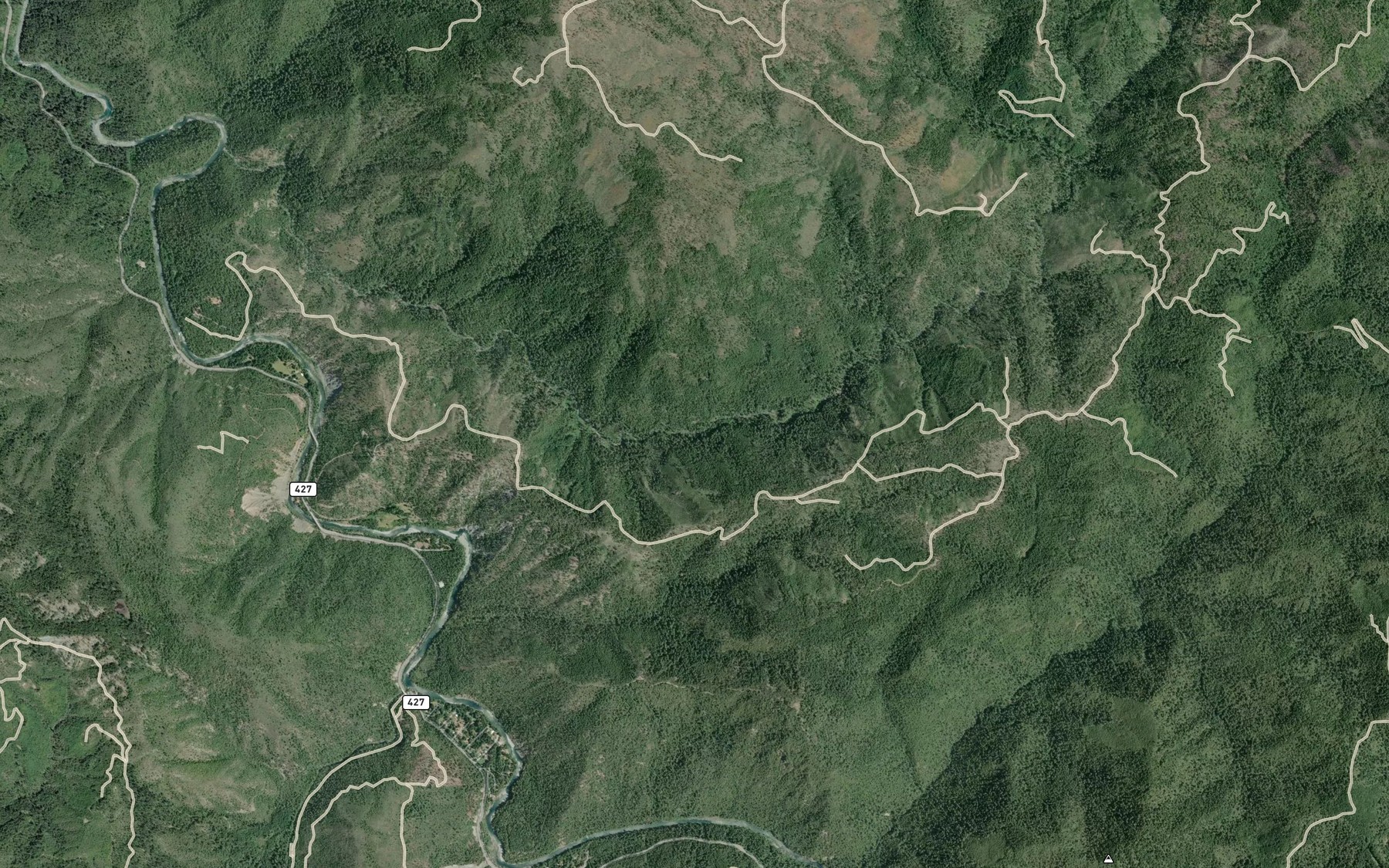 Satellite map of the Coon Creek